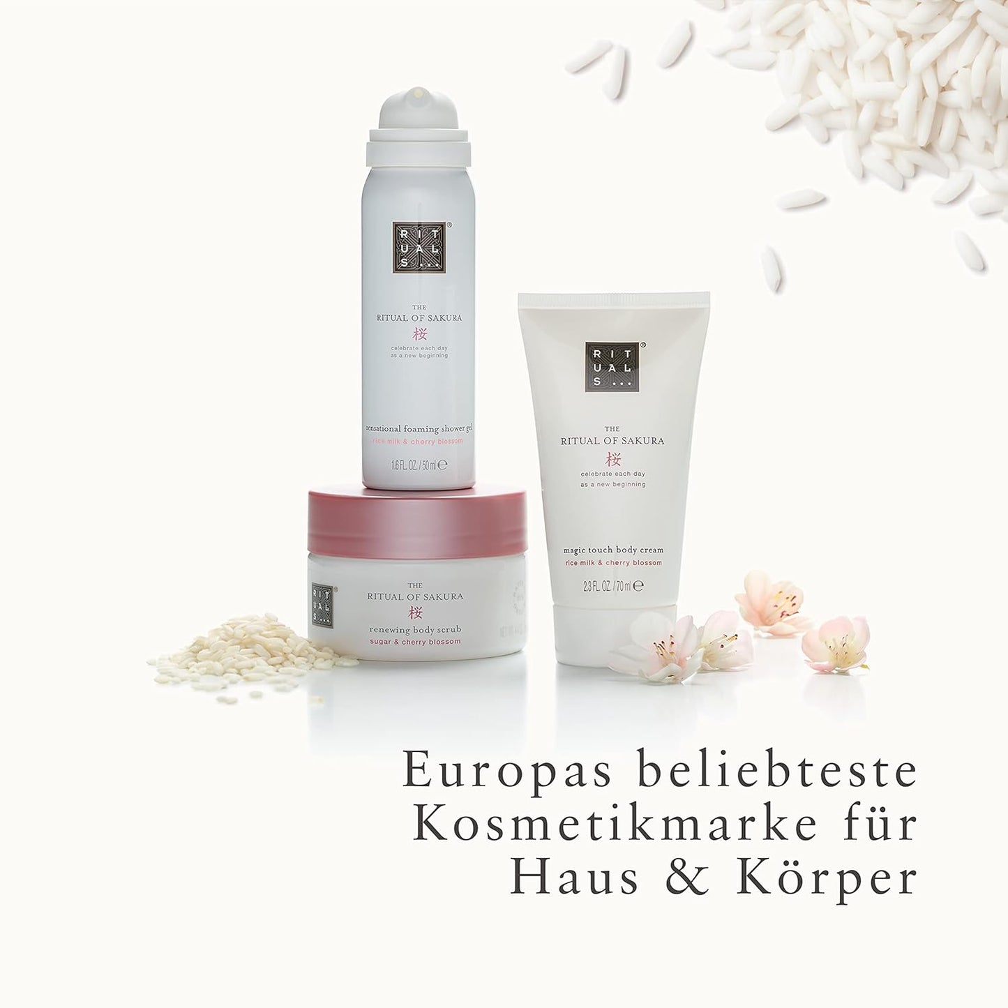 RITUALS Gift Set for Women The Ritual of Sakura (Sample Size) Nourishing & Skin-Renewing Care with Rice Milk & Cherry Blossom
