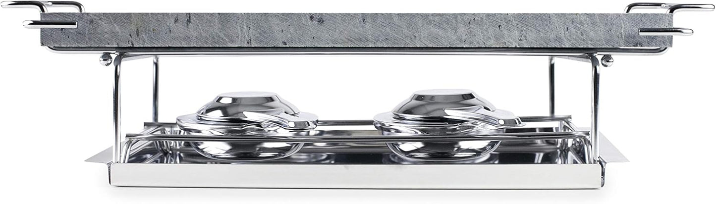 IBILI Grill Piedra 37X18 cm, Stainless Steel, Black