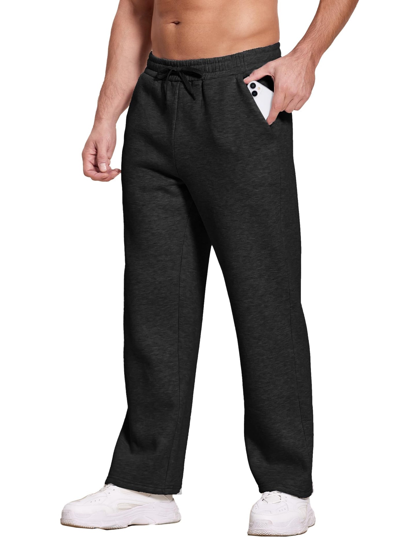 PINSPARK Men’s Winter Joggers – Fleece-Lined Sweatpants
