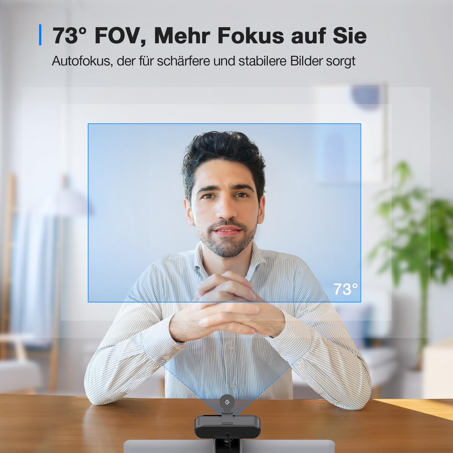 EMEET Full HD Webcam - C960 1080P Webcam mit Objektivabdeckung & Dual Mikrofon, 90 ° Streaming Kamera mit Automatische Lichtkorrektur, Plug & Play, für Linux, Win10, Mac OS