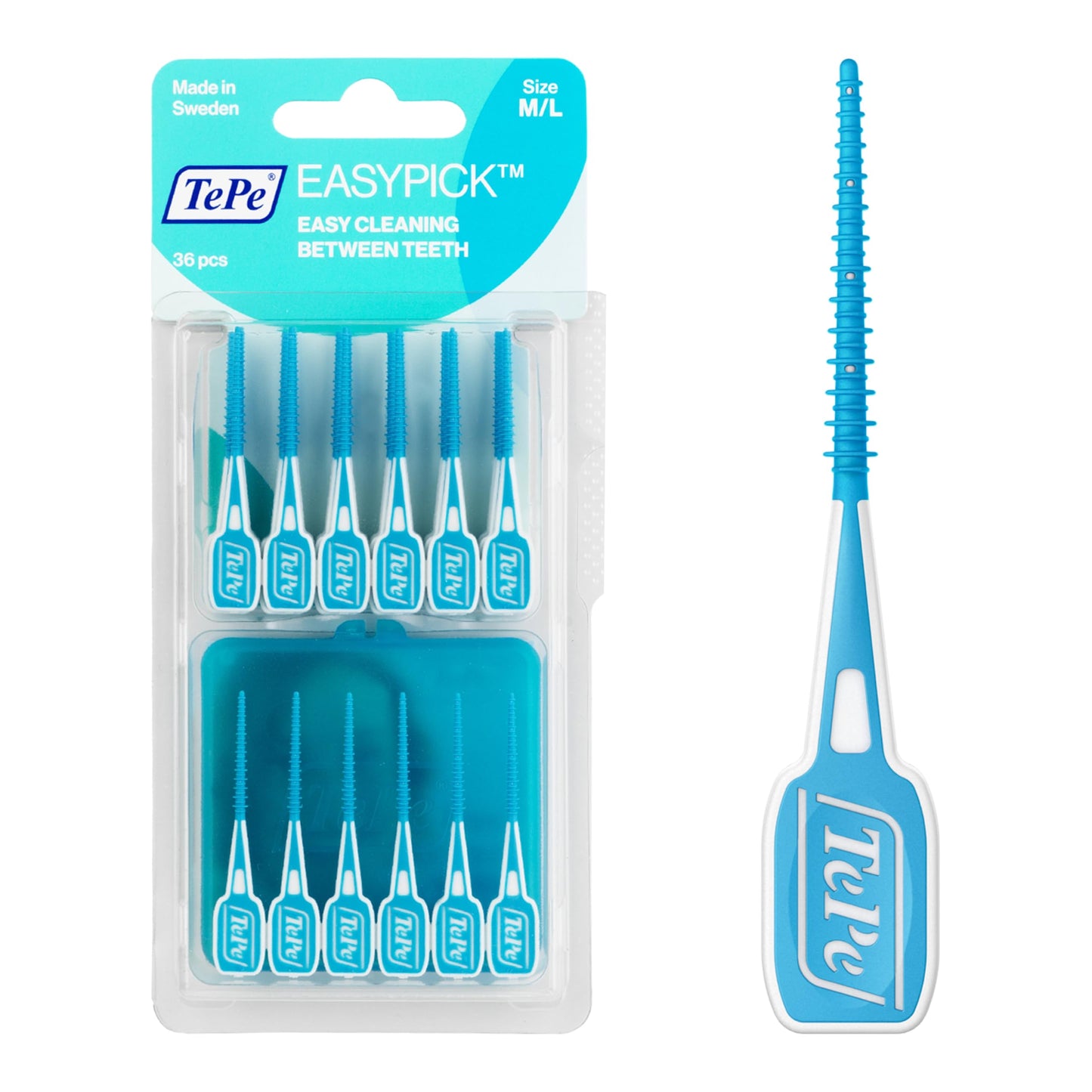 TePe EasyPick Dental Stick XS/S / 1 x 36 Stück inklusive praktischem Taschenetui / Für eine einfache, tägliche Anwendung zwischendurch und unterwegs
