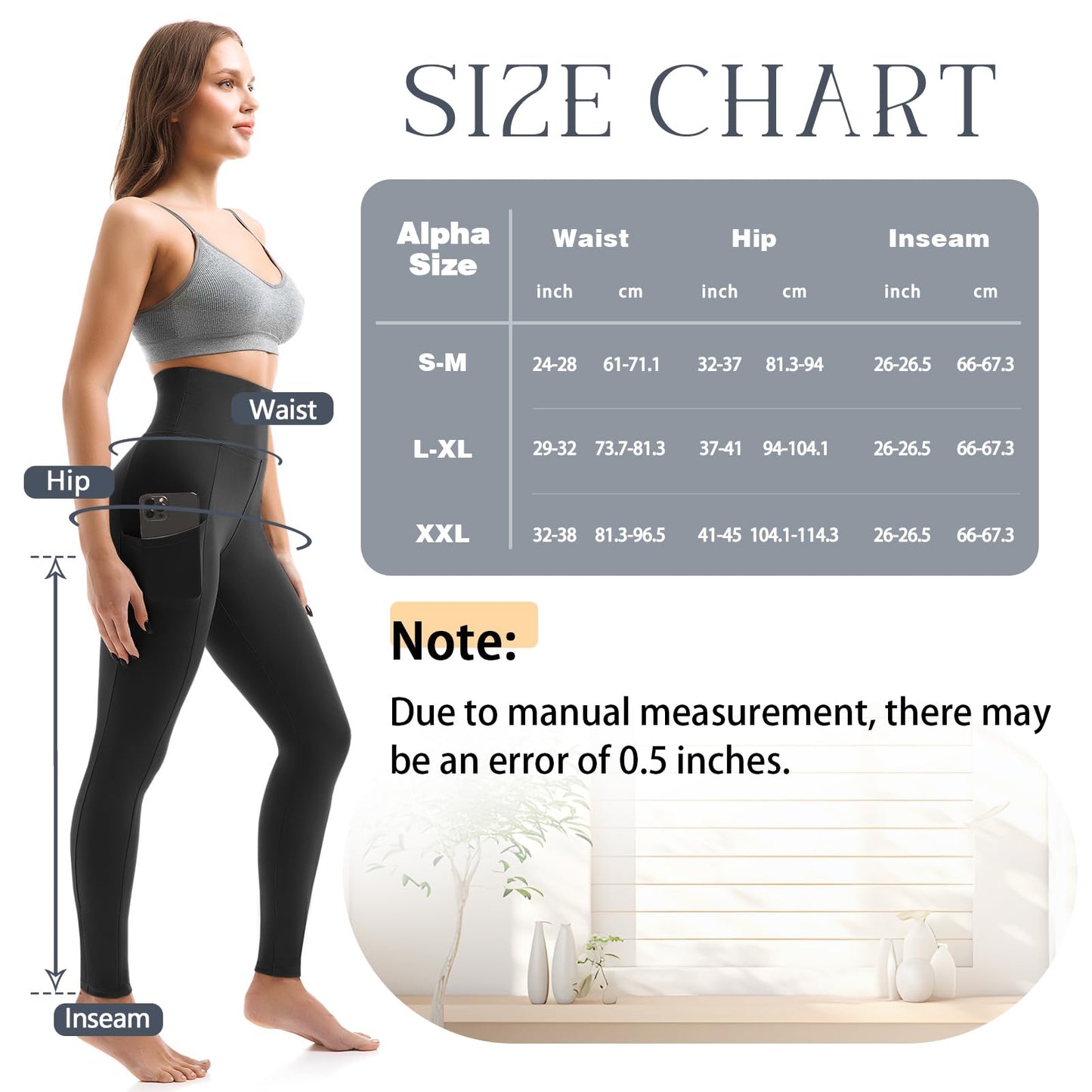 2-Pack Women’s High-Waist Sport Leggings with Pockets