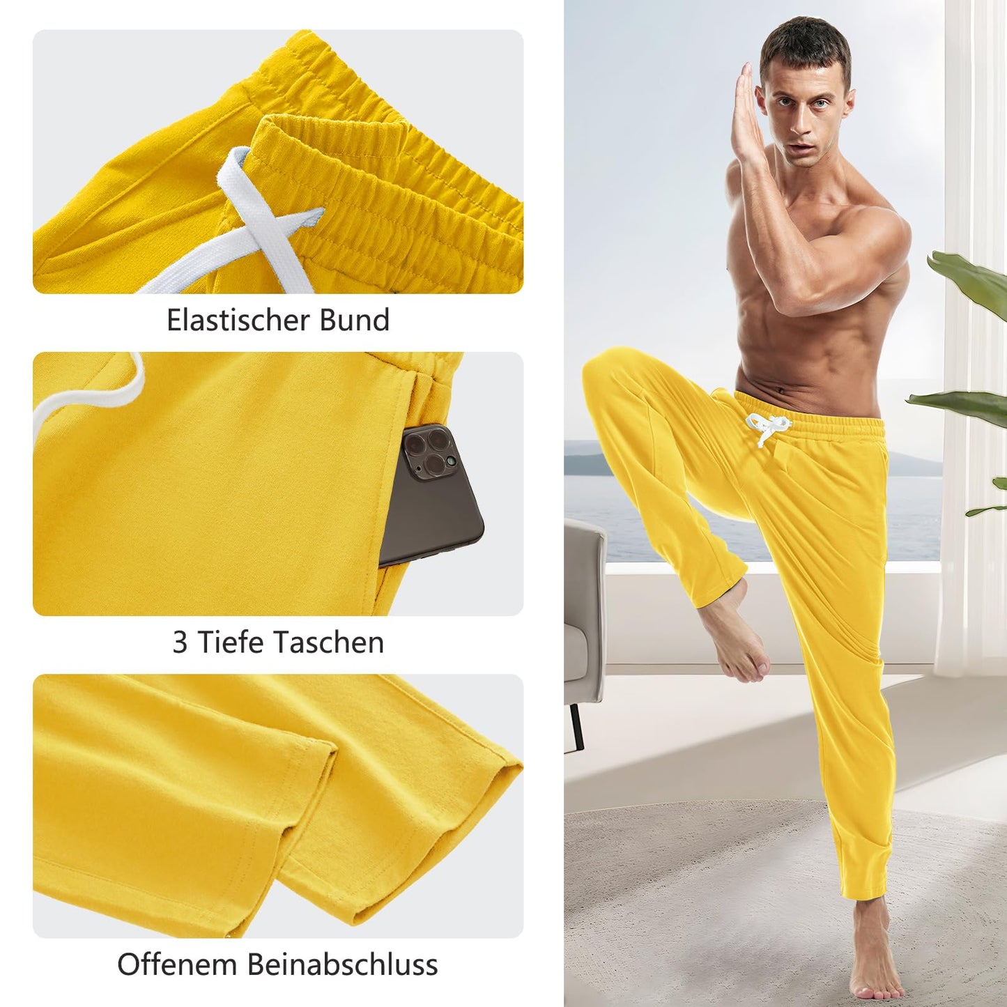 Men's Cotton Jogging Pants Sport Trousers