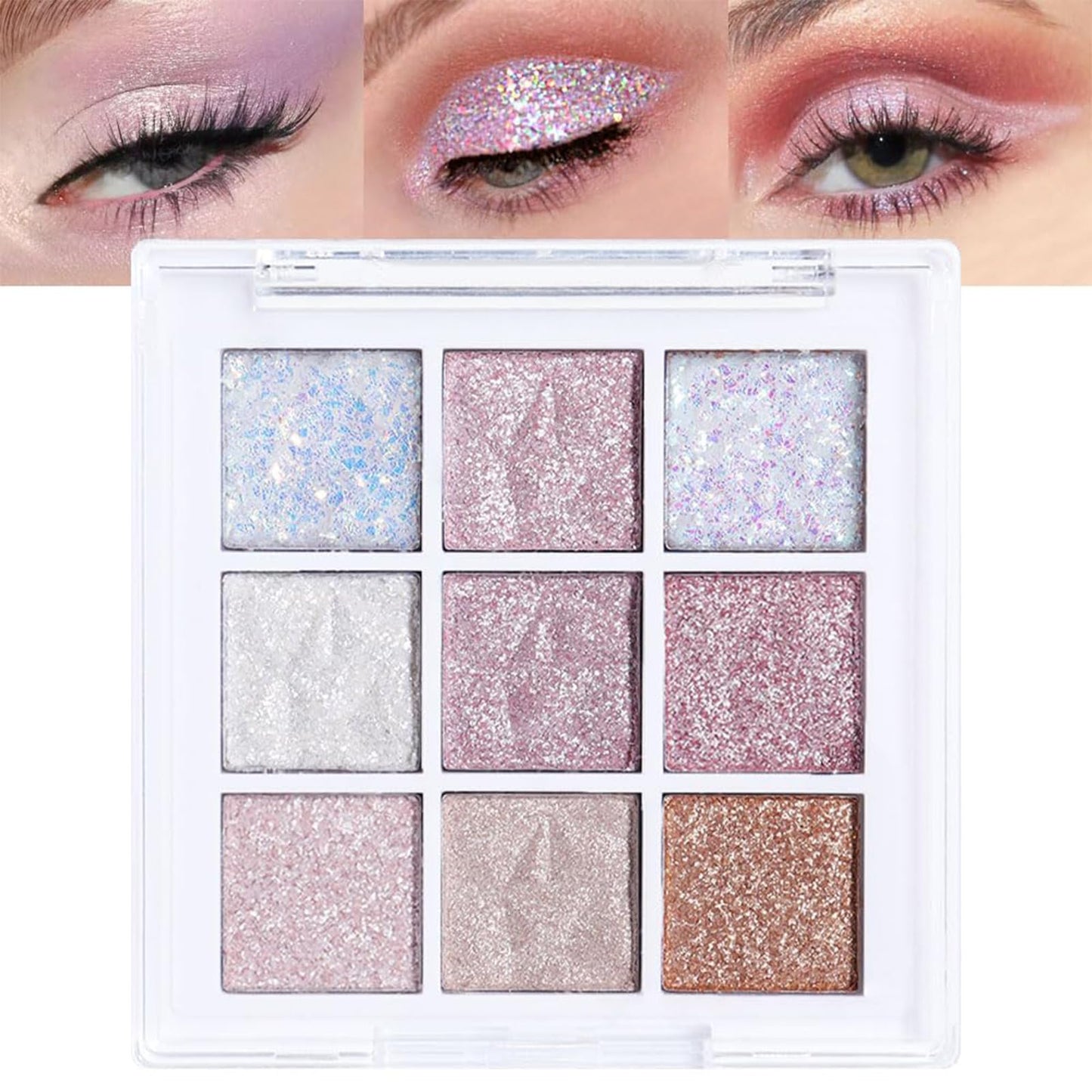 Lilbitty Nude Brown Eyeshadow Palette – Rose Gold & Dark Brown Bronze Highly Pigmented Long-Lasting Cream Eyeshadow for Brown Eyes