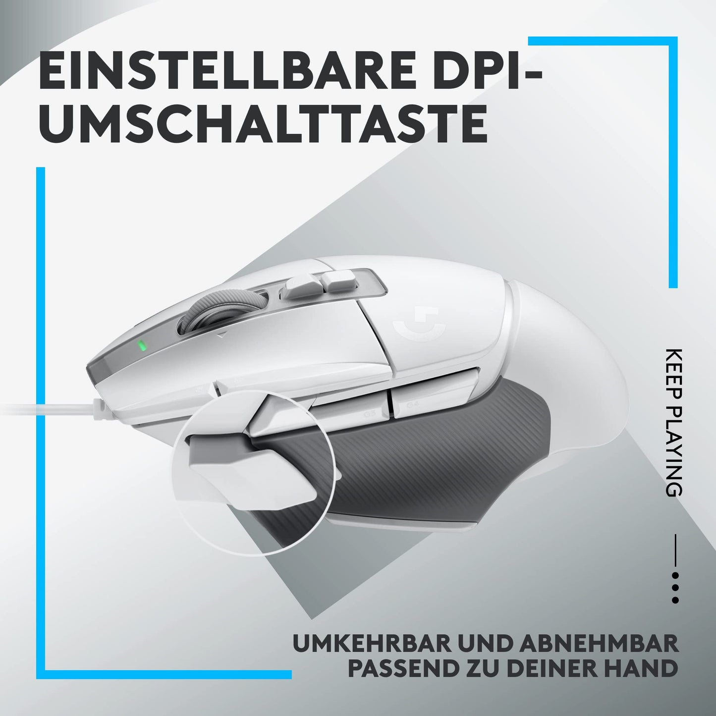 Logitech G502 X Kabelgebundene Gaming-Maus - LIGHTFORCE Hybrid optisch-mechanische Primärschalter, HERO 25K Gaming-Sensor, Kompatibel PC - macOS/Windows - Schwarz