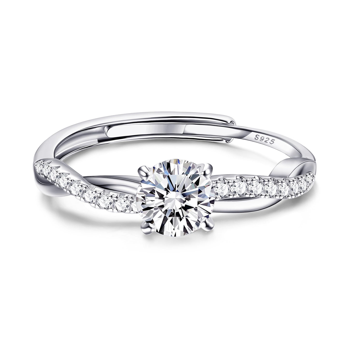 925 Sterling Silver Adjustable Ring for Women