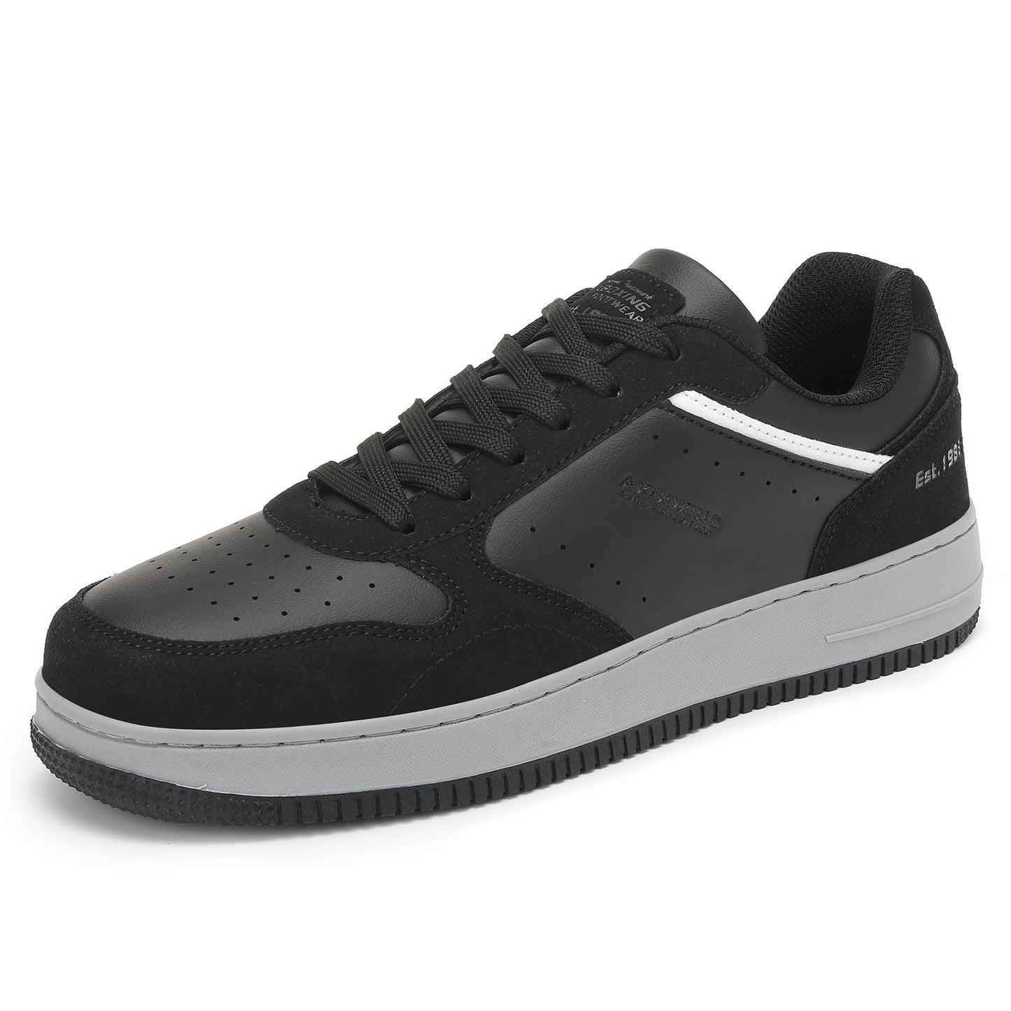 AX BOXING Men’s Casual Trainers – Lightweight Breathable Faux Leather Sneakers