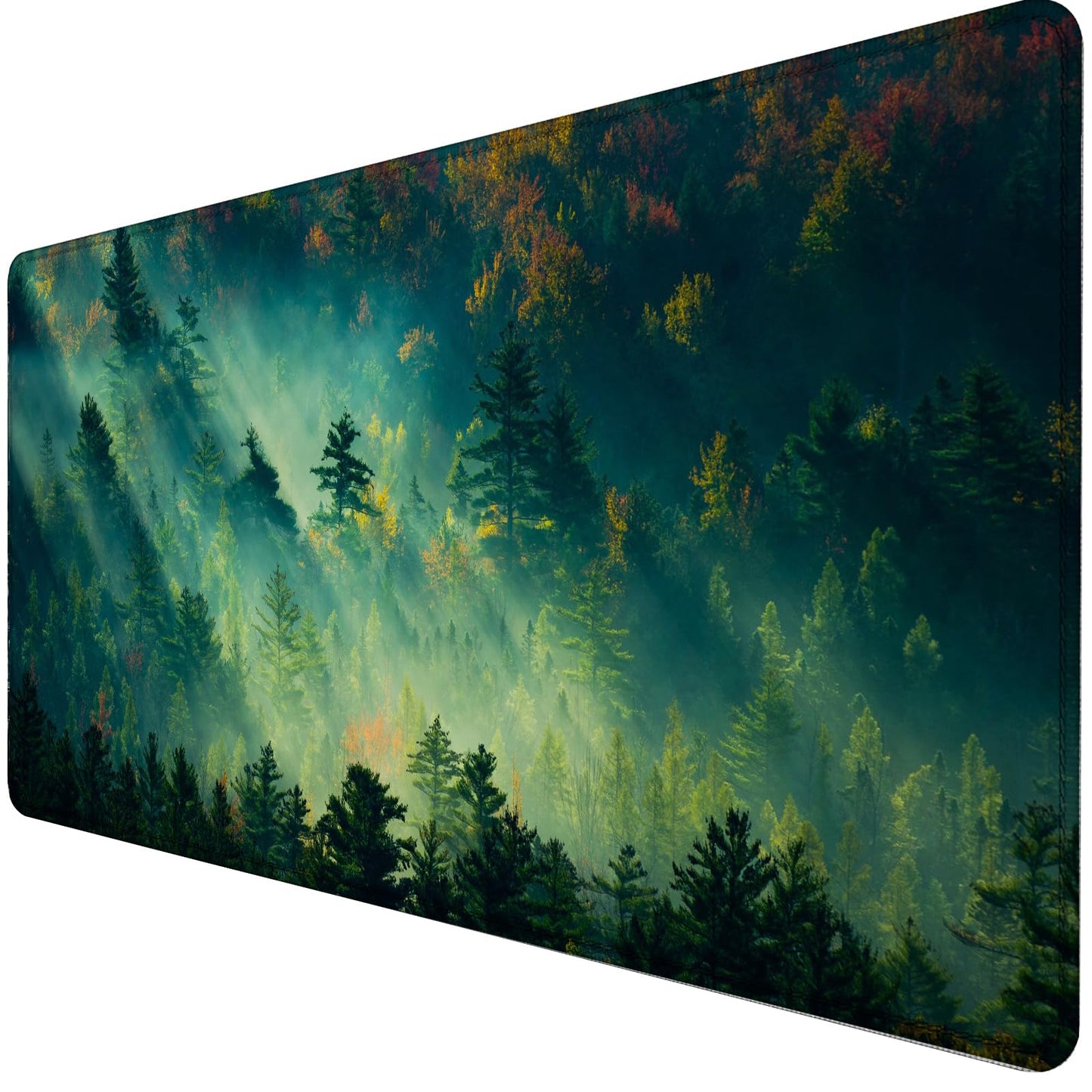 Owege Gaming Mauspad XXL 900 x 400 mm Artistic Curve Mousepad Groß Vernähte Kanten WassXerdicht Anti-Rutsch für PC, MacBook,Laptop Verbessert Präzision und GeschwindigkeiX