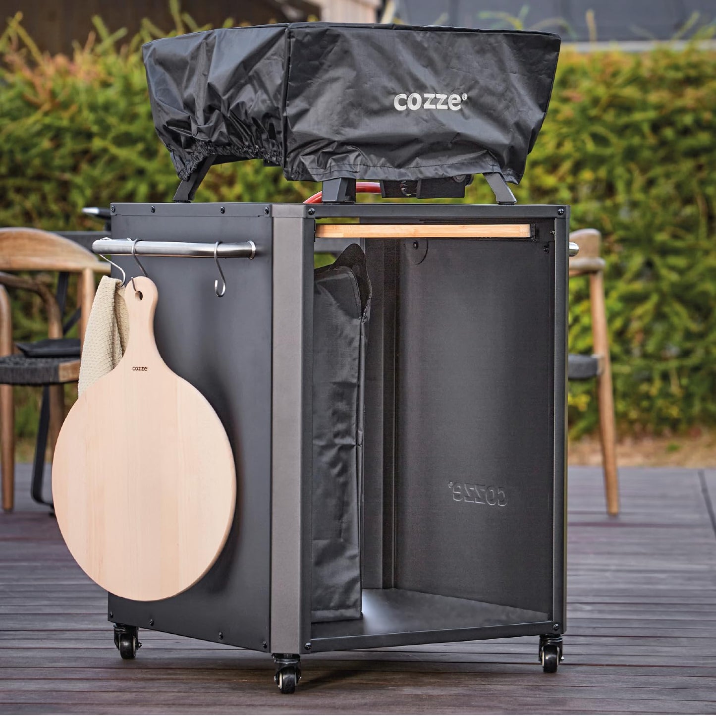 Cozze® 13" Gas-Pizzaofen für den Außenbereich mit Pizzastein und Regler, 5.0 kW 50 mbar – Perfekte Pizzen in nur 2 Minuten