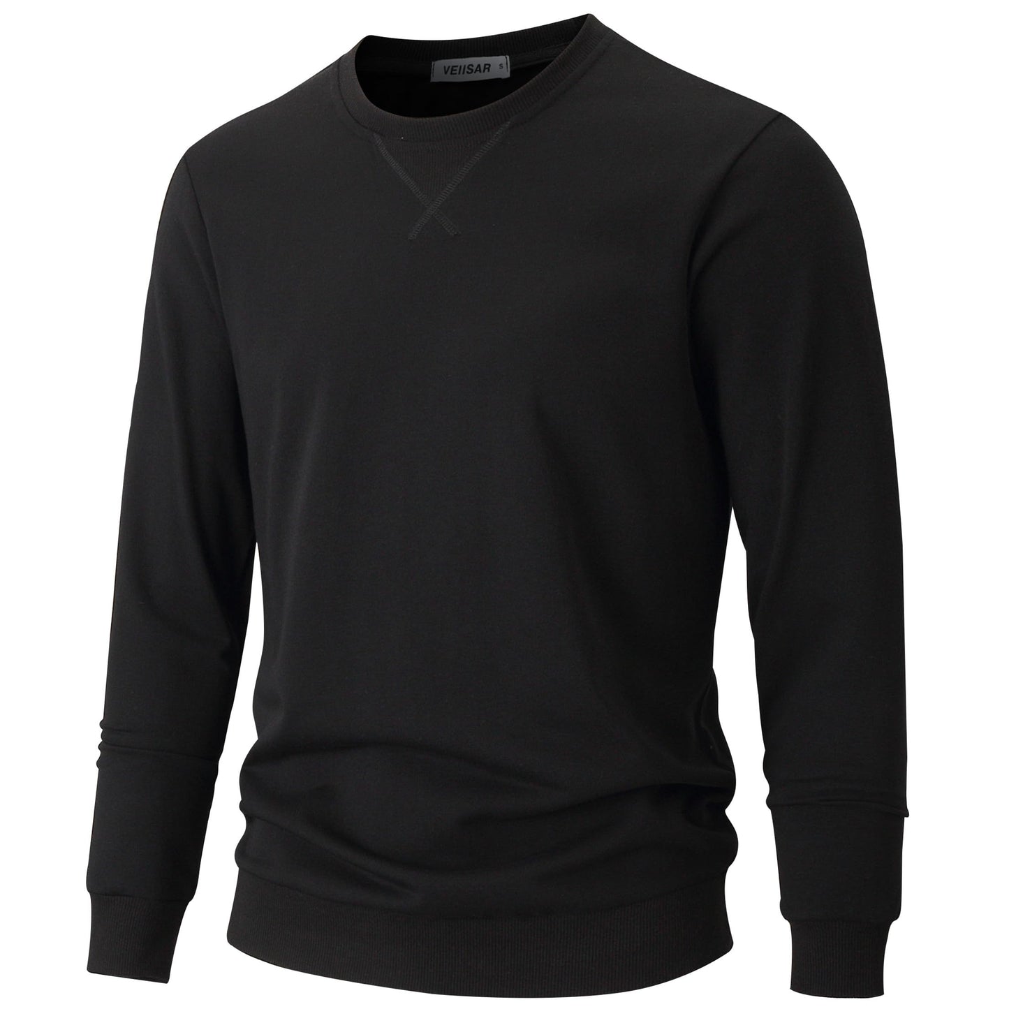 VEIISAR Men’s Basic Sweatshirt – Long Sleeve Crew Neck Pullover