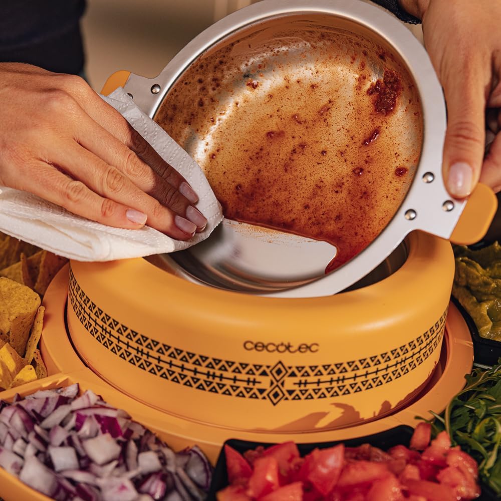 Cecotec Taco Maker Fun Taco Andale 40W Central Container 600ml Attractive Design for Kids 4 Compartments and 4 Silicone Moulds