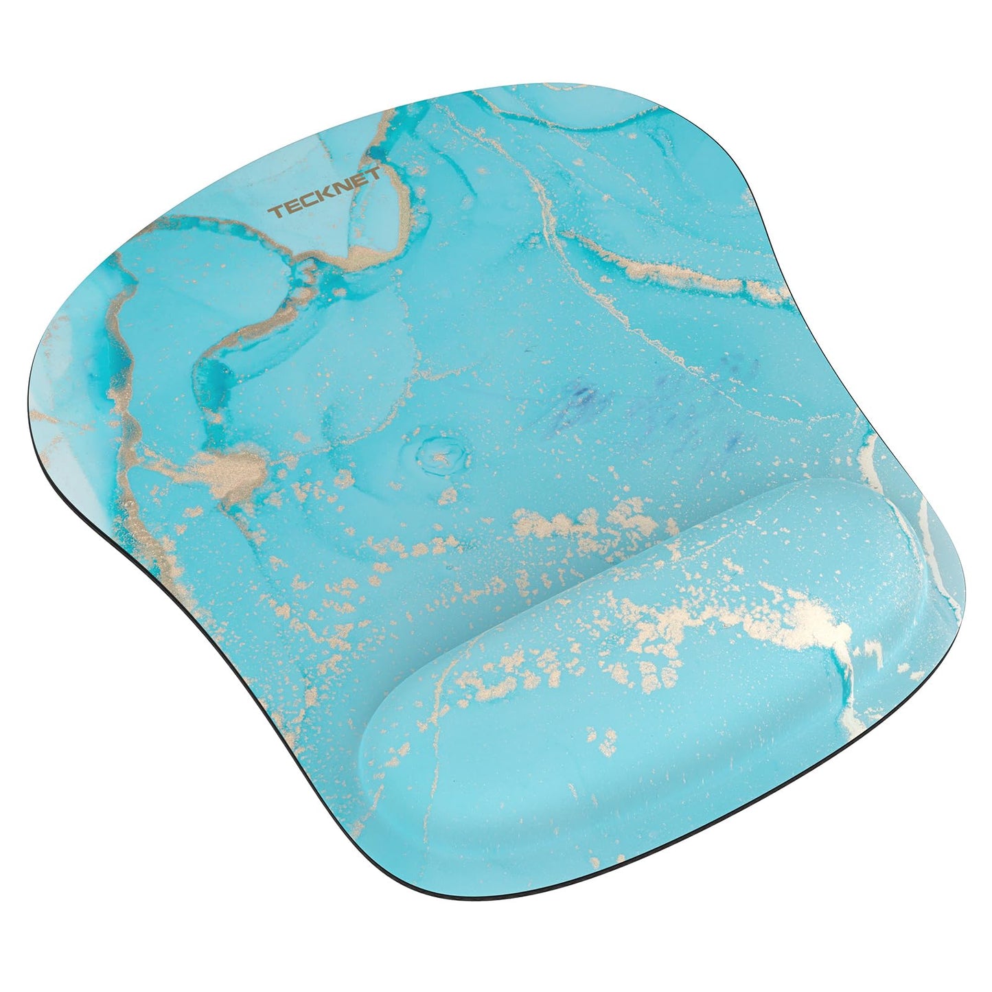 TECKNET Mauspad mit Gelkissen, Memory Foam Mousepad Ergonomisches Wasserdicht Komfort Mausmatte mit Handgelenkpolster Handauflage für Alle Maus Offfice Heim Computer Laptop