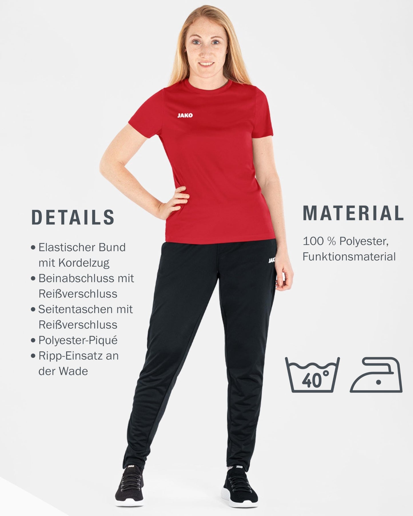 JAKO Women’s Classico Sport Pants – Jogging Pants