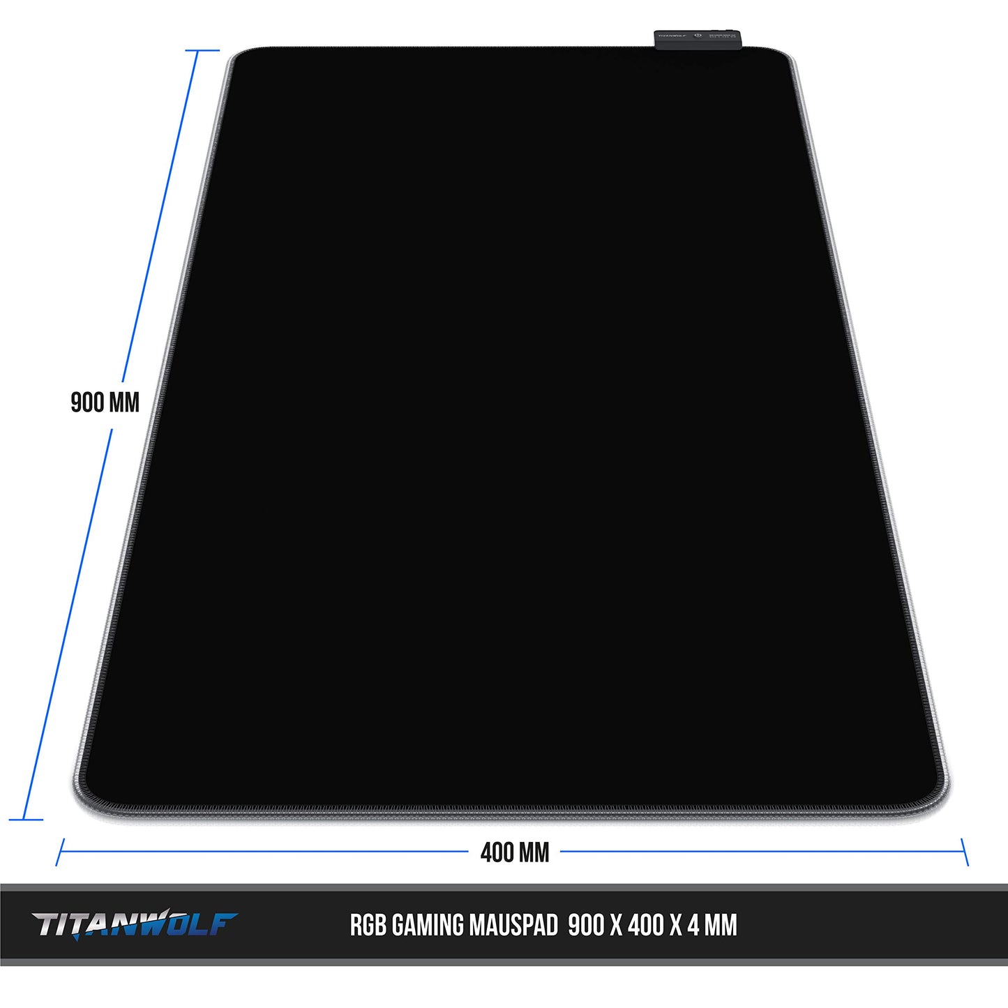 TITANWOLF - RGB Gaming Mauspad - LED Schreibtischunterlage - 800x300 mm - XXL Mousepad - LED Multi Color - 11 Beleuchtungs-Modi - 7 LED Farben Plus 4 Effektmodi - abwaschbar - Stars