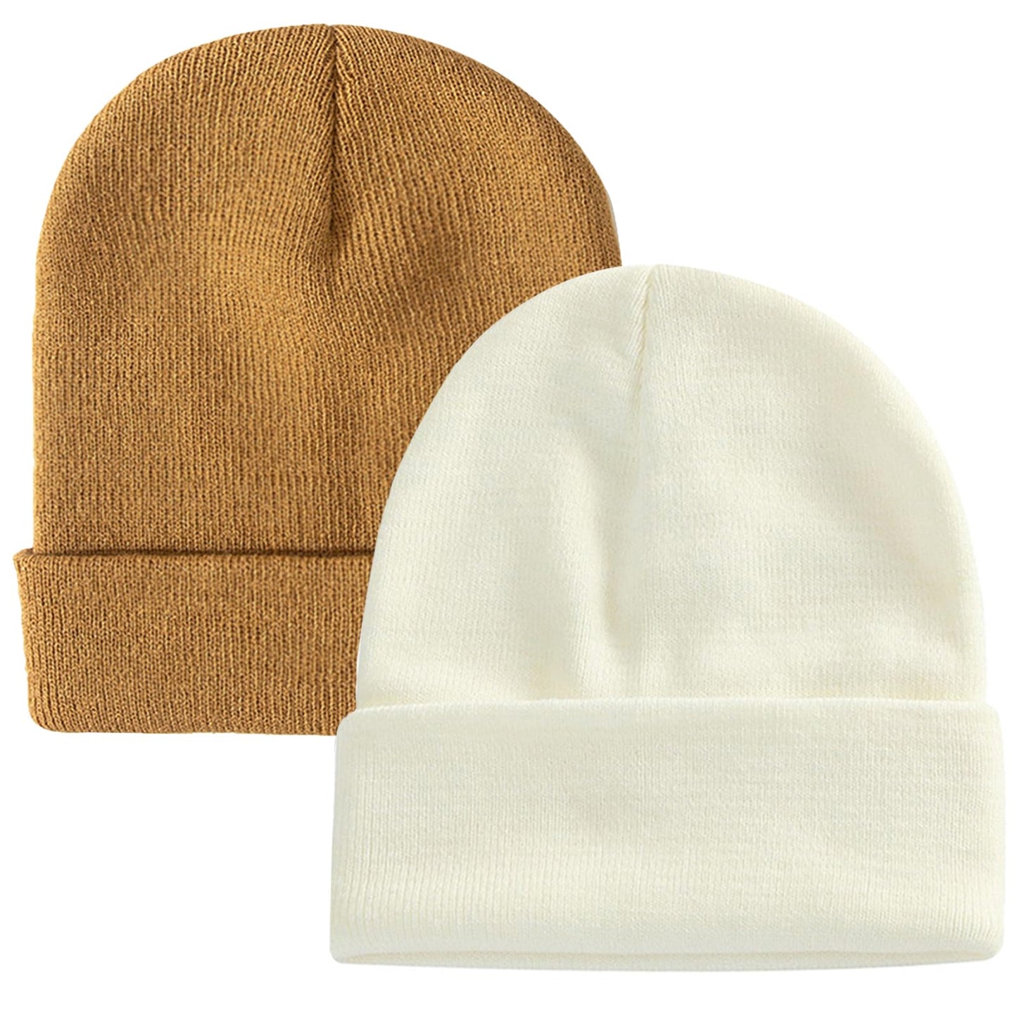 ZOORON 1&2 Pack Beanie for Men Women Slouchy Beanie Hats Winter Knit Caps Soft Ski Hat Unisex