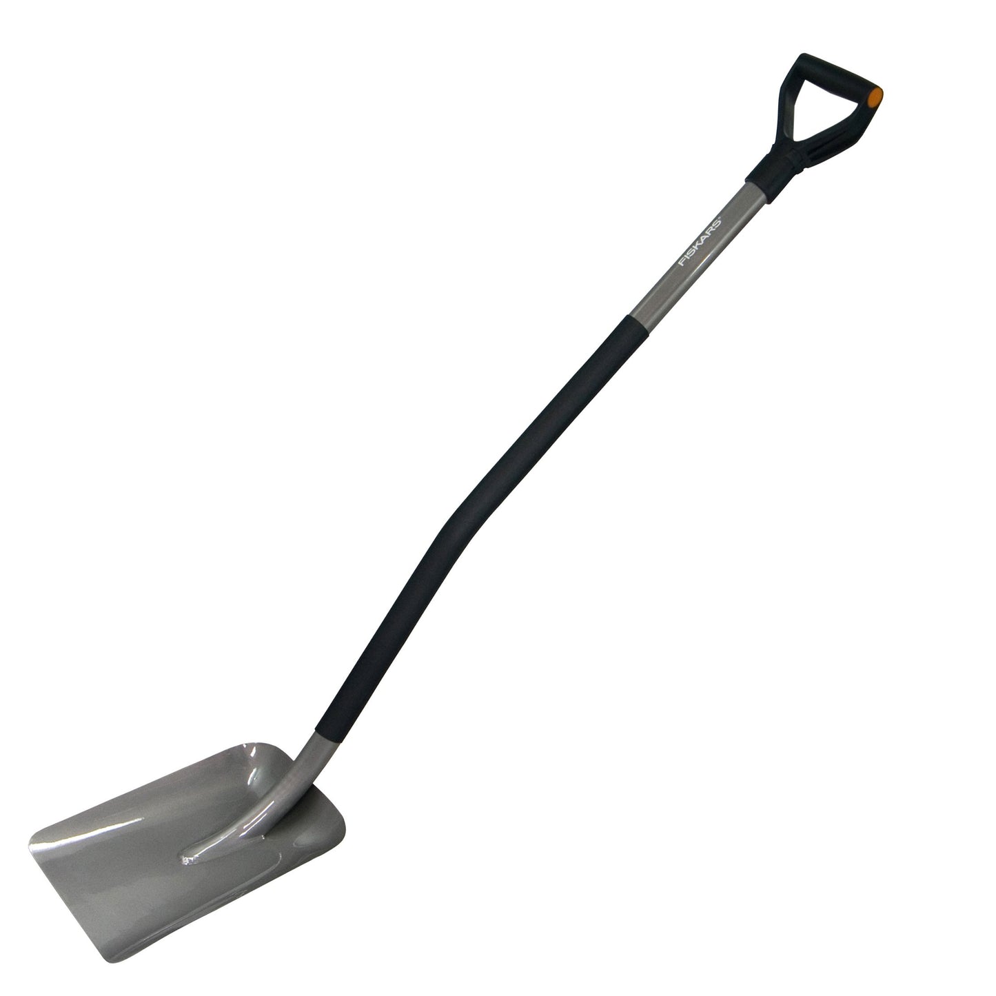 Fiskars Gärtnerspaten, Spitz, Spaten für harte, steinige Böden, Länge: 125 cm, Hochwertiger Borstahl, Grau/Schwarz, Ergonomic, 1070639