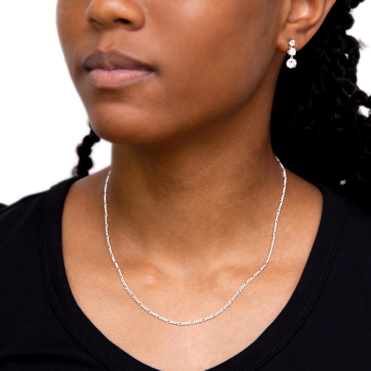 Essentials Sterling Silver Drop Earrings with Cubic Zirconia