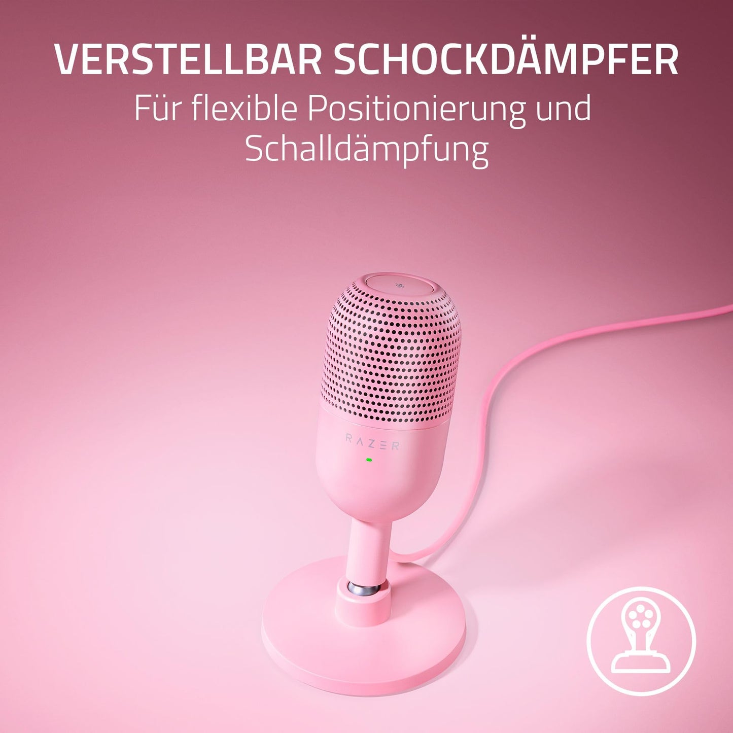 Razer Seiren V3 Mini - Ultrakompaktes USB-Mikrofon (14mm Supernieren Kondensatormikrofon, Tap-to-Mute-Sensor mit LED-Anzeige, integrierter Stoßdämpfer, Plug-and-Play Design) Schwarz