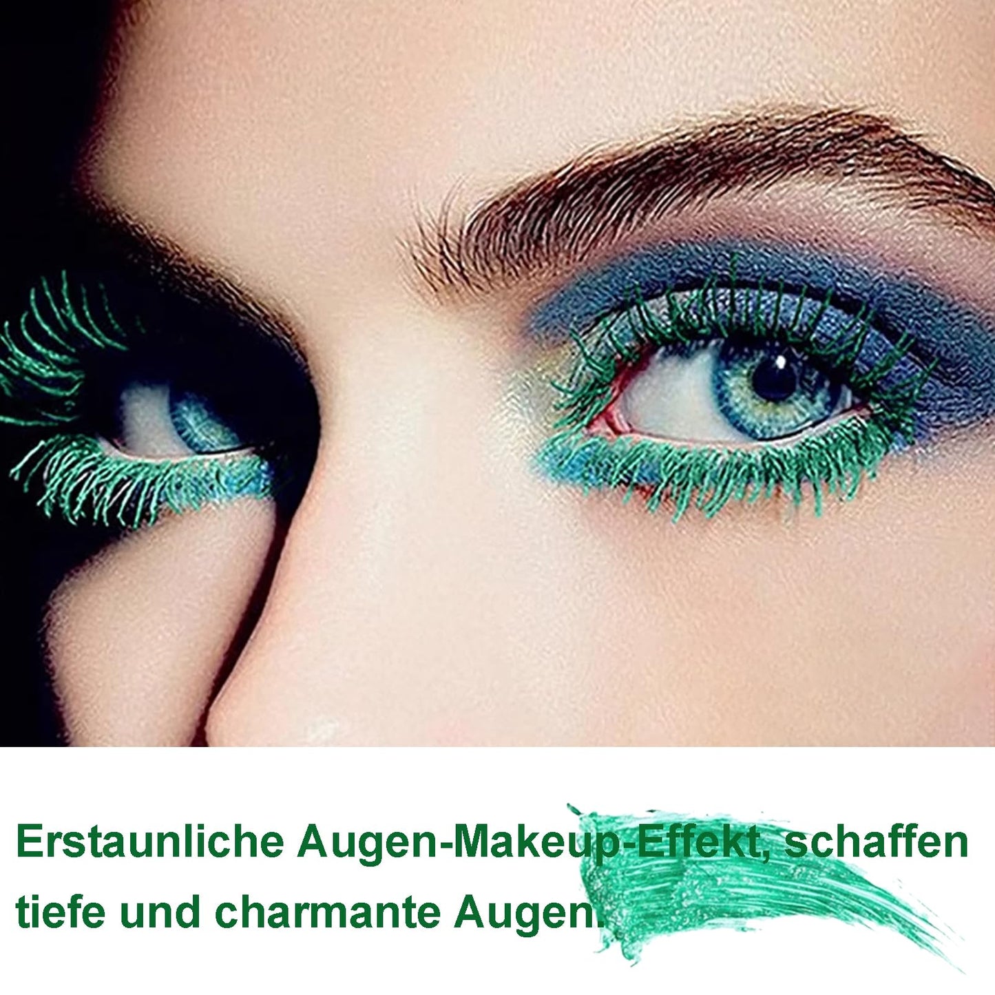 Colourful Waterproof Mascara – Volumising & Curling (Green)