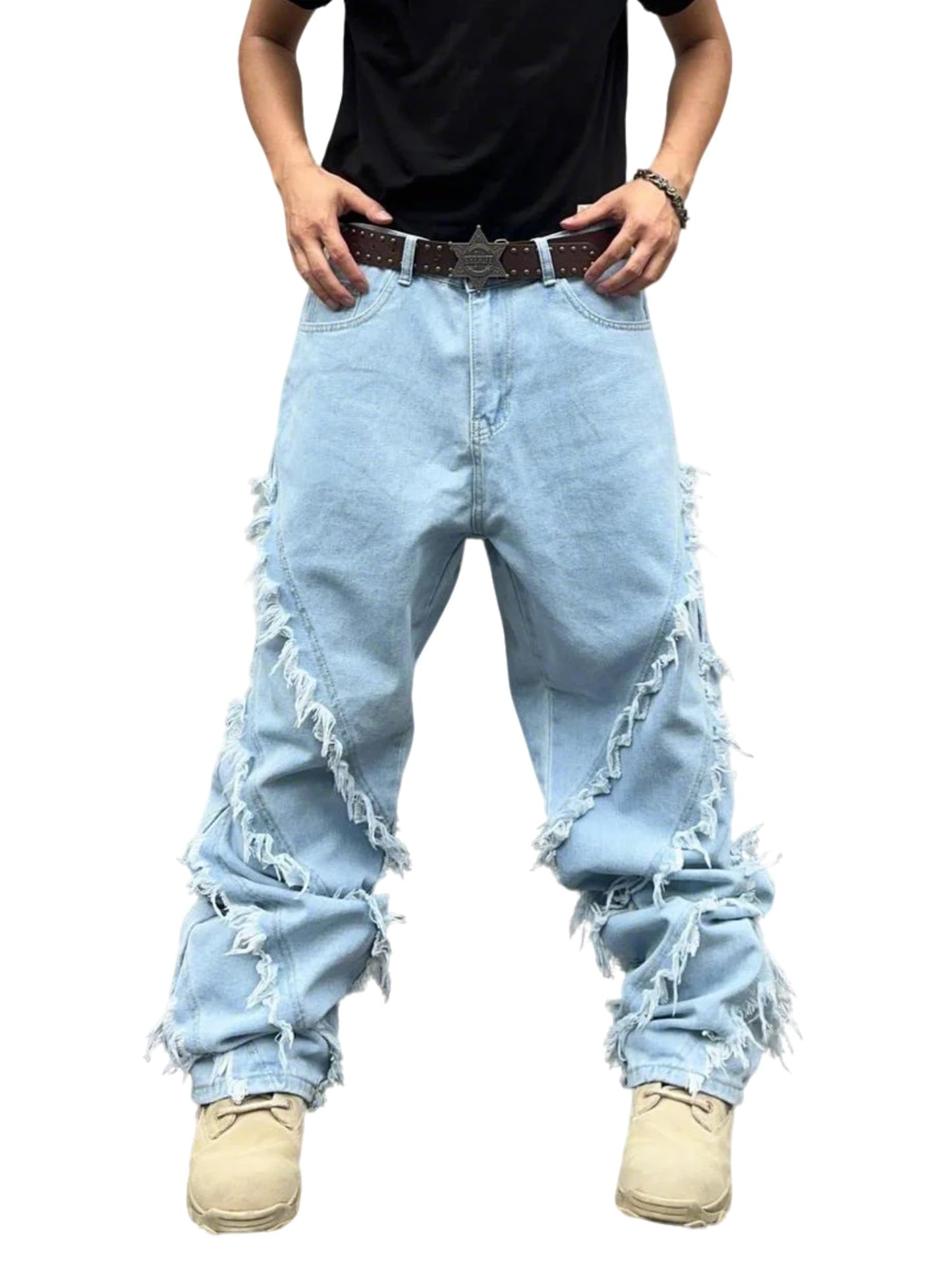 Zewool Men’s Baggy Jeans Y2K Hip Hop Skater Jeans