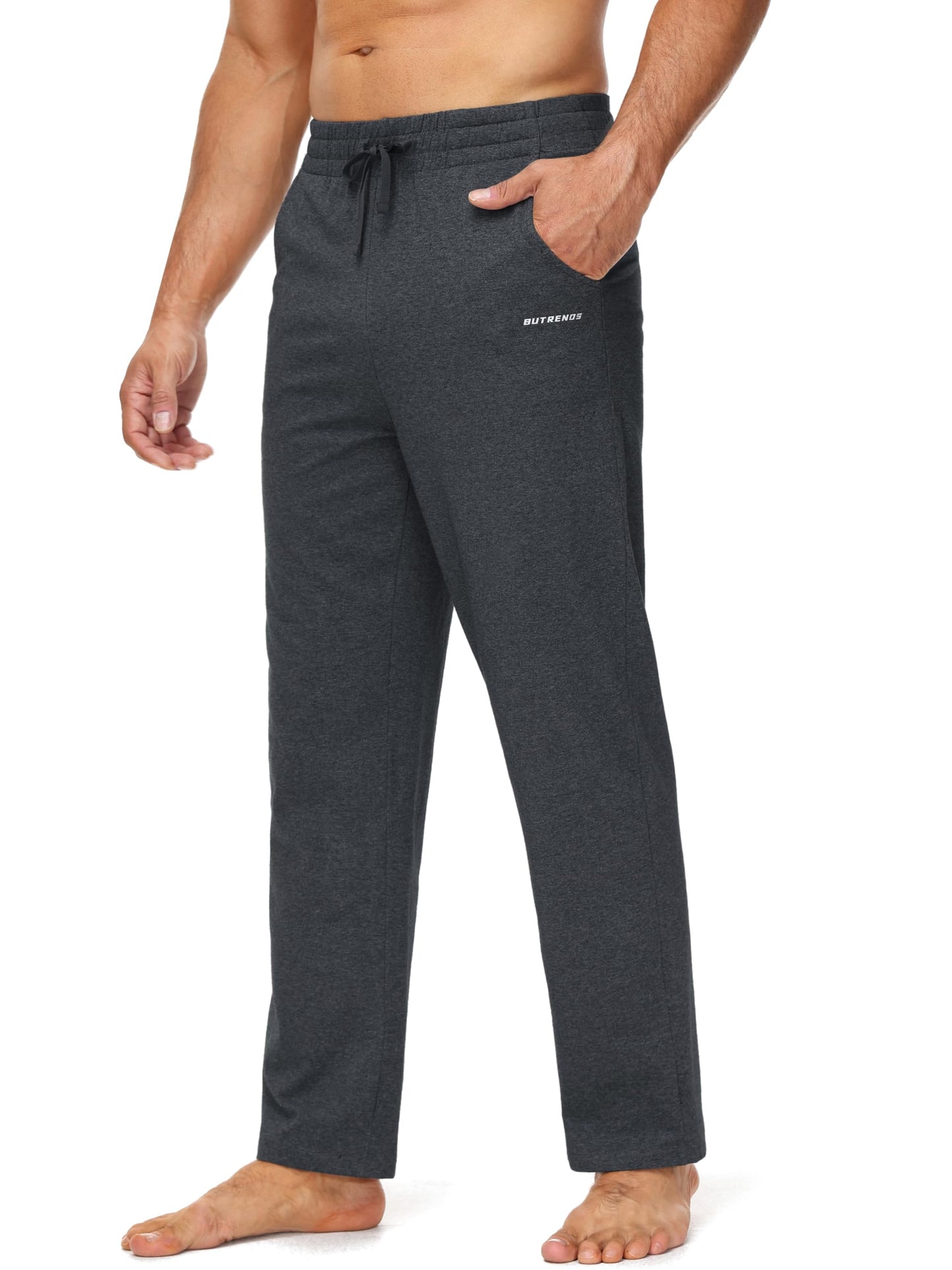 Butrends Men’s Cotton Joggers – Straight Leg Yoga & Training Pants