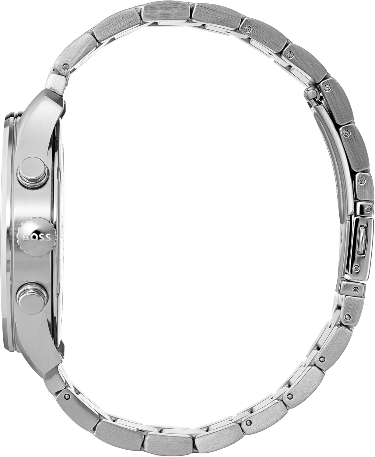 BOSS Chronograph Quarz Uhr für Herren mit Silbernes Edelstahlarmband - 1513527