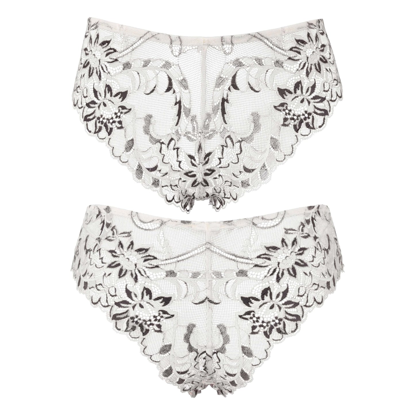 Curve Muse Women's Thong Hipster Underwear Sexy Comfortable - Pack of 2