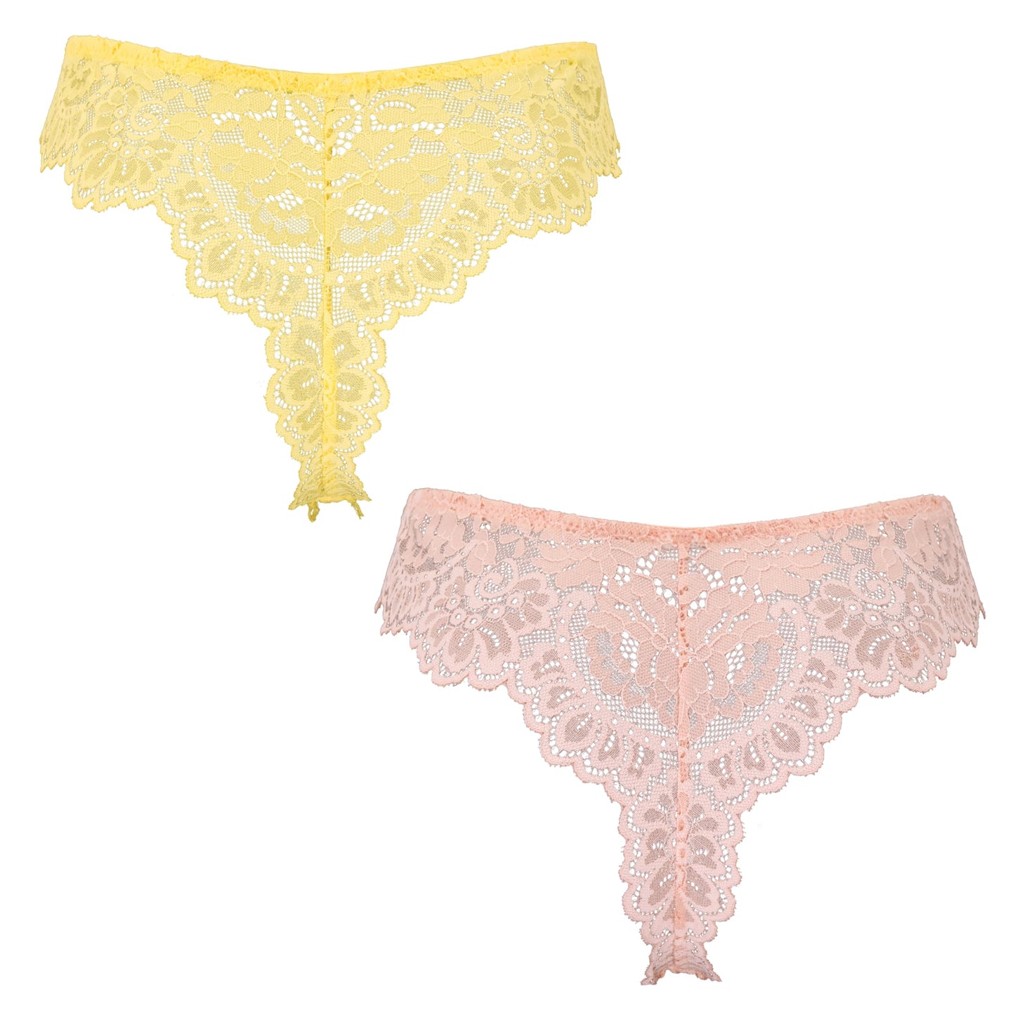 Curve Muse Women's Thong Hipster Underwear Sexy Comfortable - Pack of 2