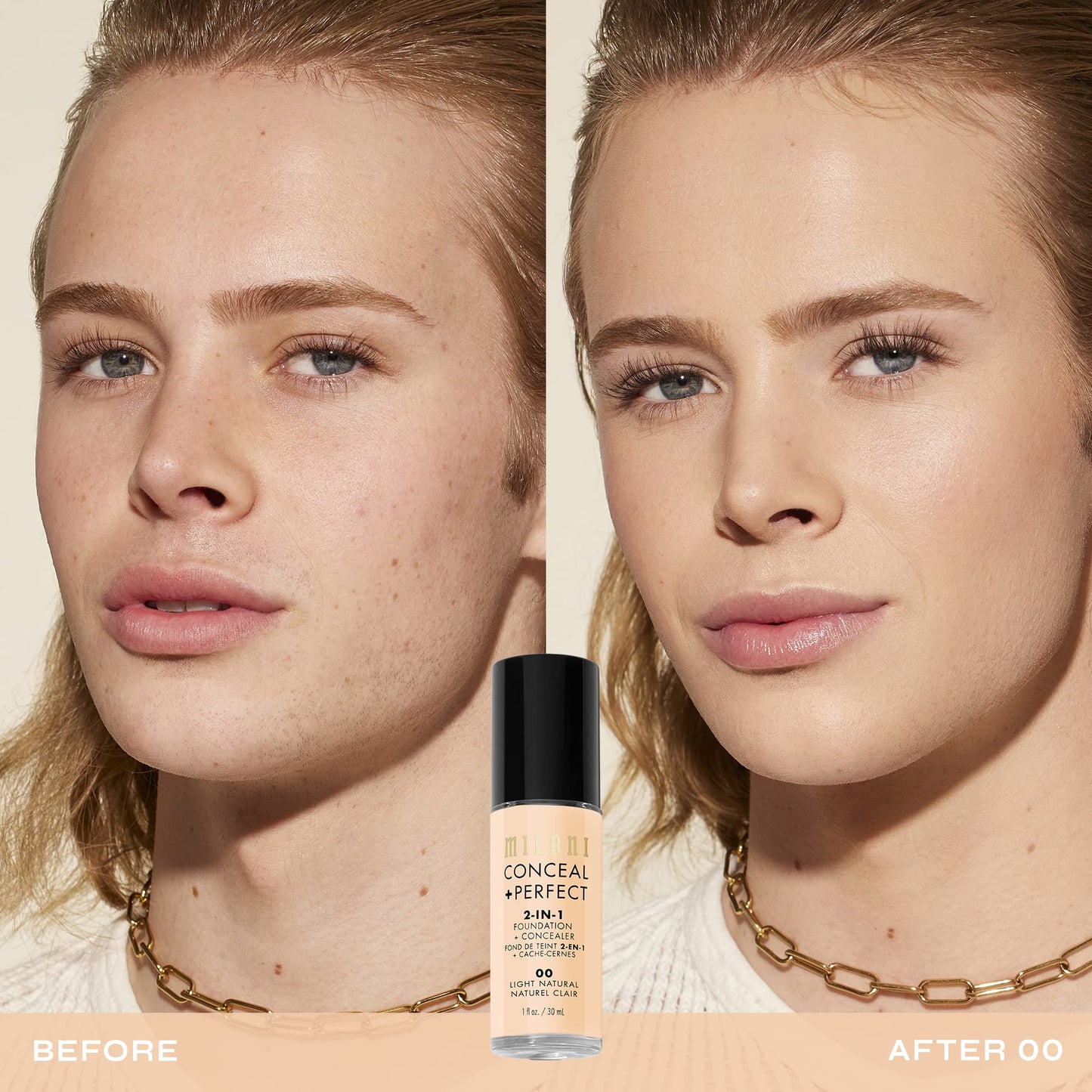 MILANI Conceal + Perfect 2-In-1 Foundation + Concealer - Light Natural