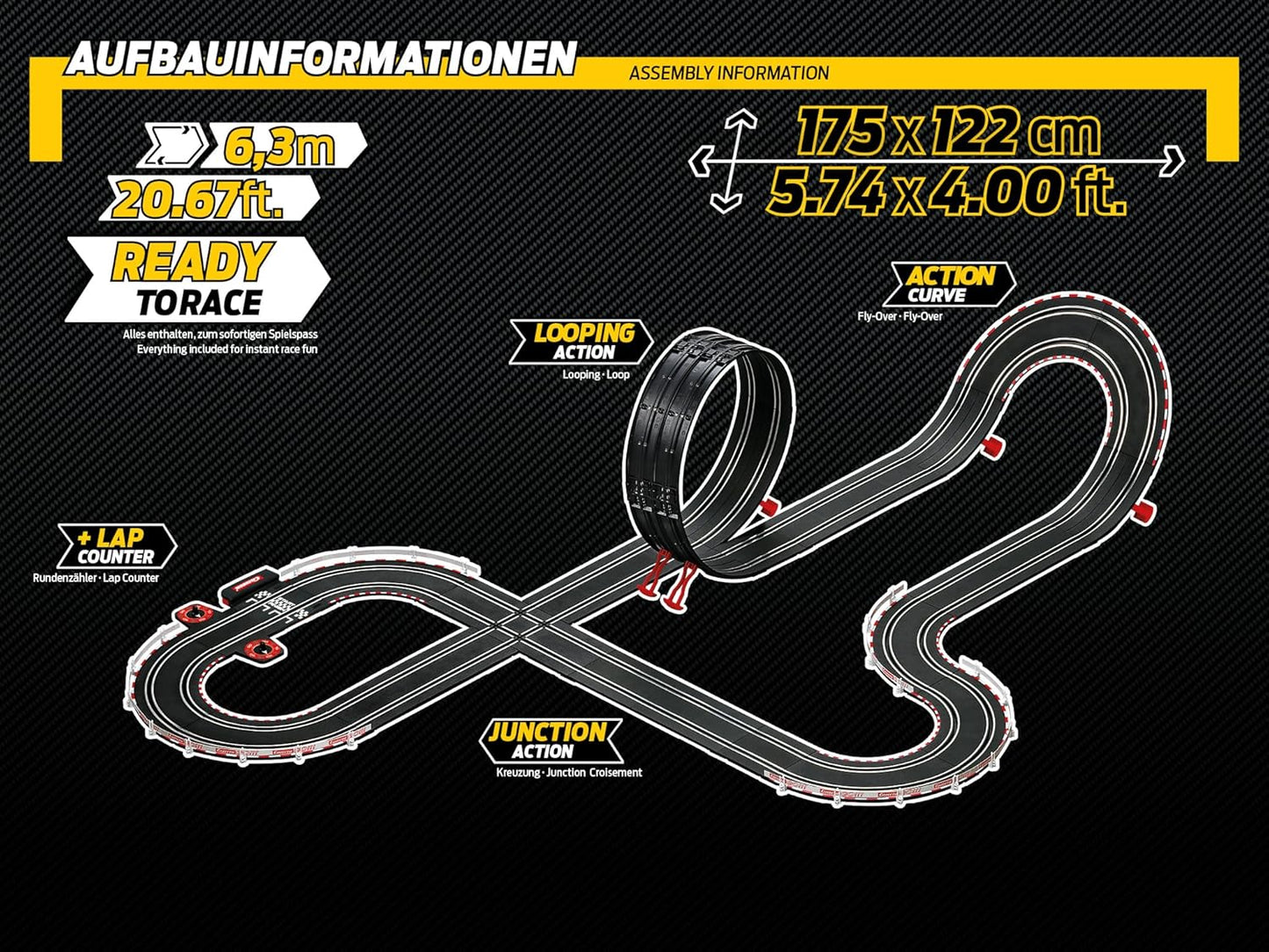 Carrera - 20062561 - DHigh Speed Carrera I Digitale Rennbahn I Fahre das Rennauto des 2022er Champions I 63 Meter Strecke mit Rundenzähler und Turbo-Boost I Originalgetreue Fahrzeuge Maßstab 1:43