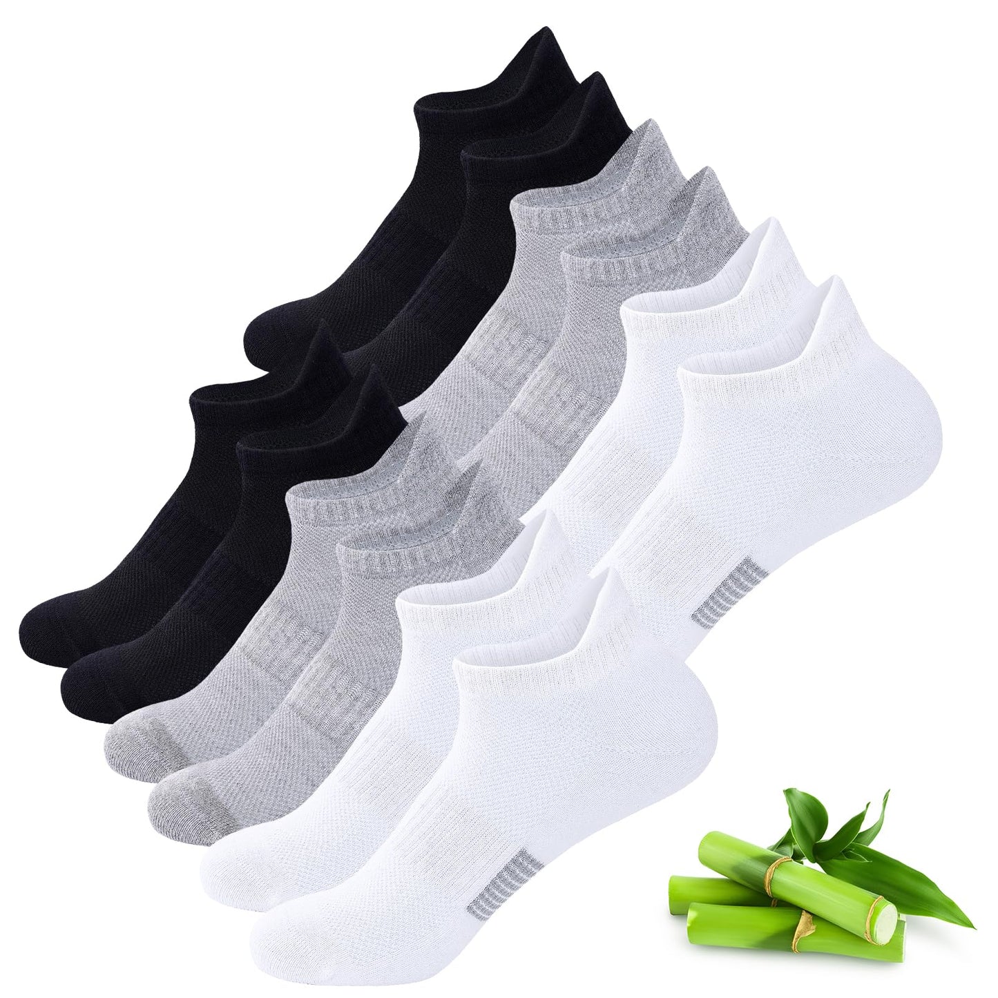 inaWarm Women's Bamboo Sneaker Socks 6 Pairs