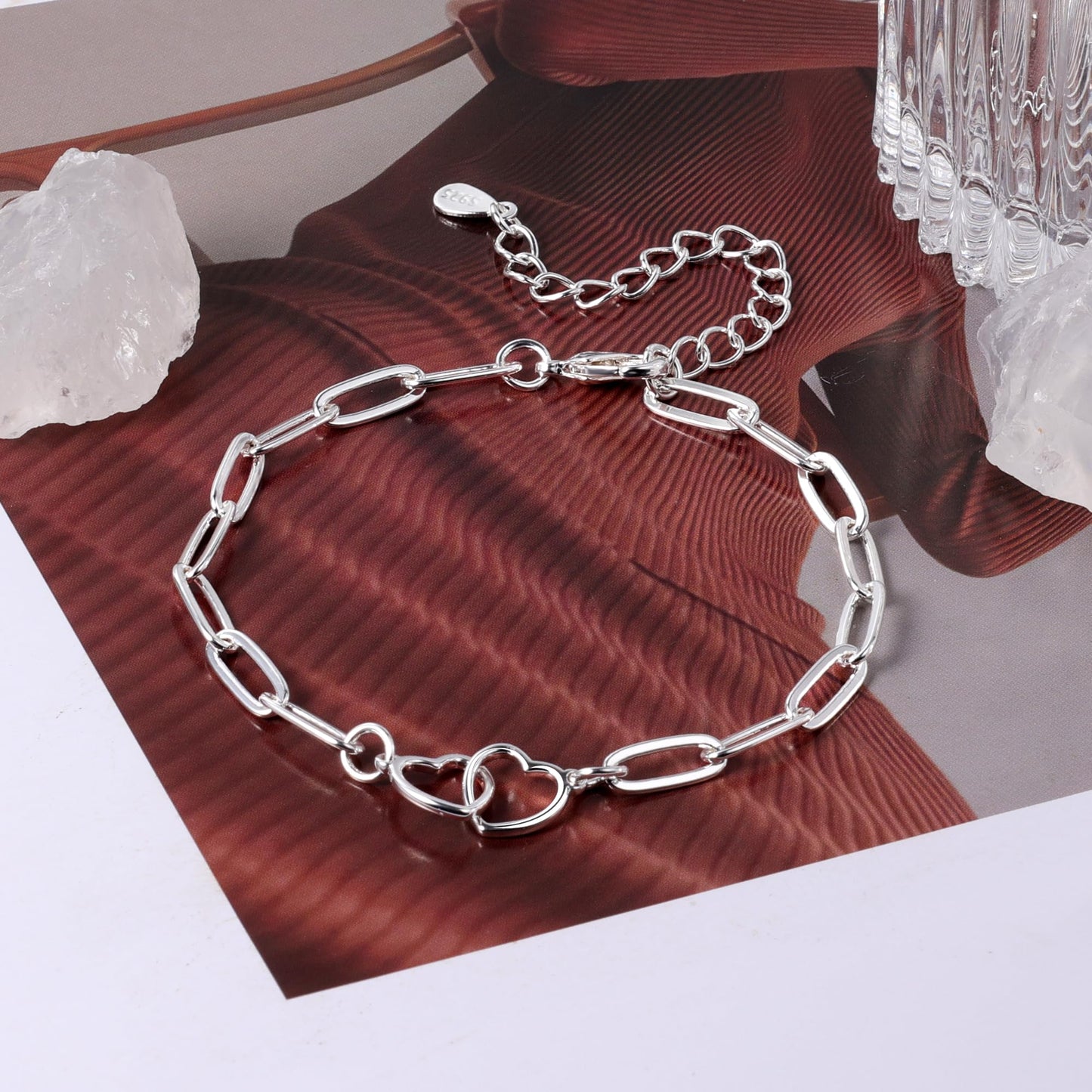 ASH'S CHOICE Double Heart Chain Bracelet