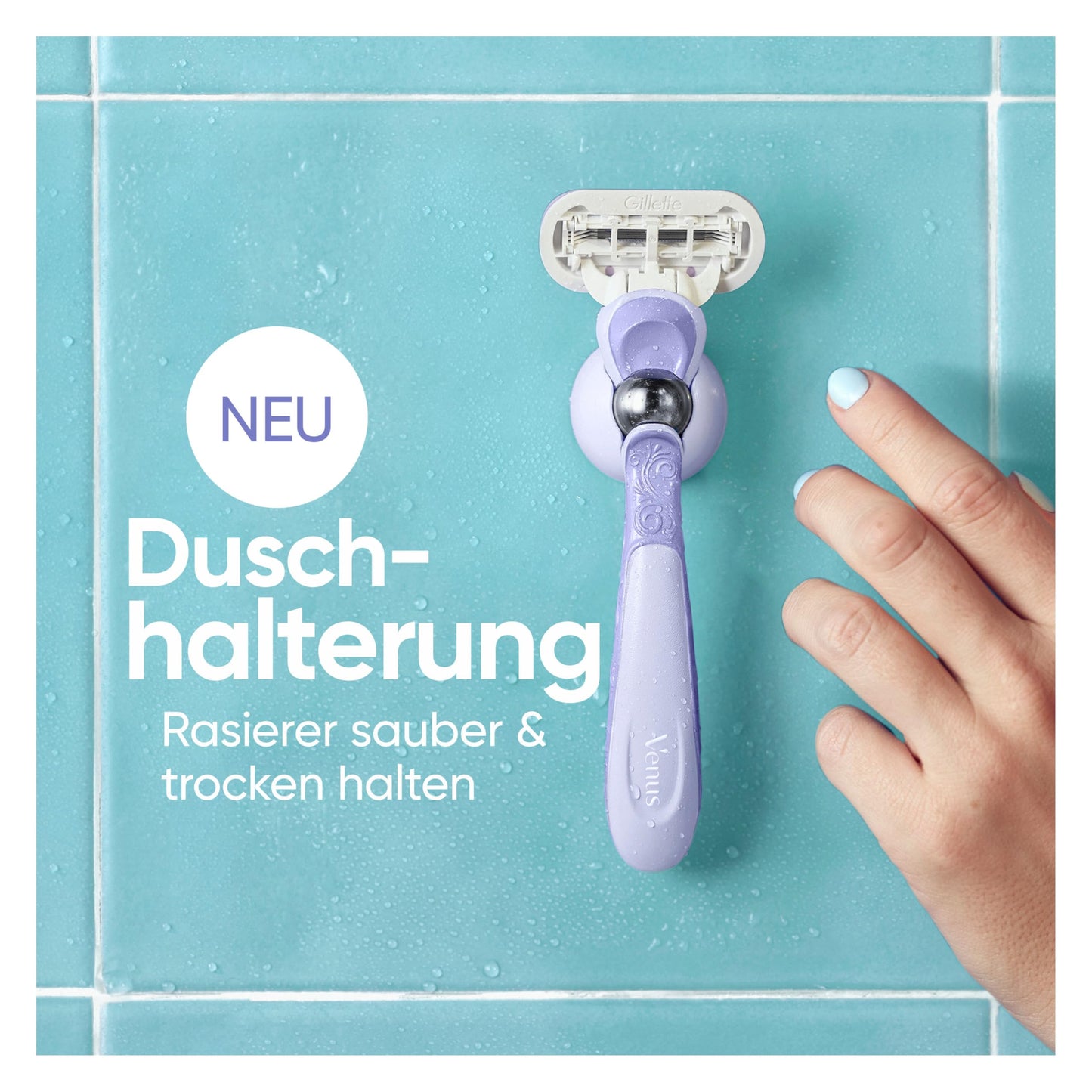 Gillette Venus Deluxe Smooth Swirl Rasierer Damen mit Feuchtigkeitsstreifen für Hautschutz, Damenrasierer + 3 Rasierklingen