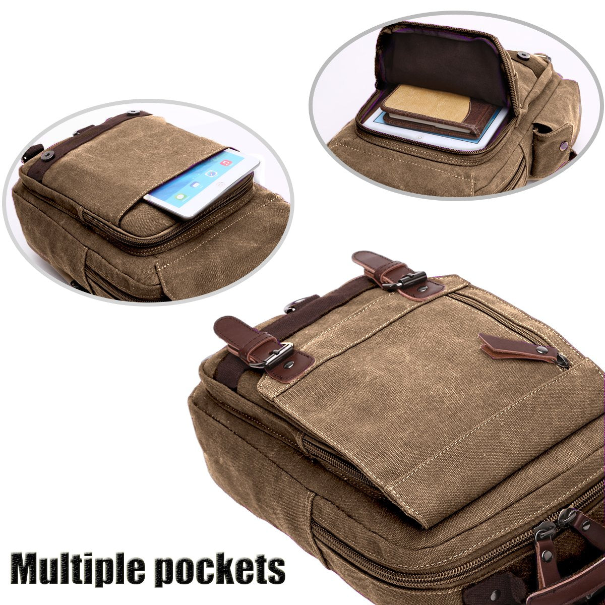 LOSMILE Vintage Canvas Backpack for Men & Women