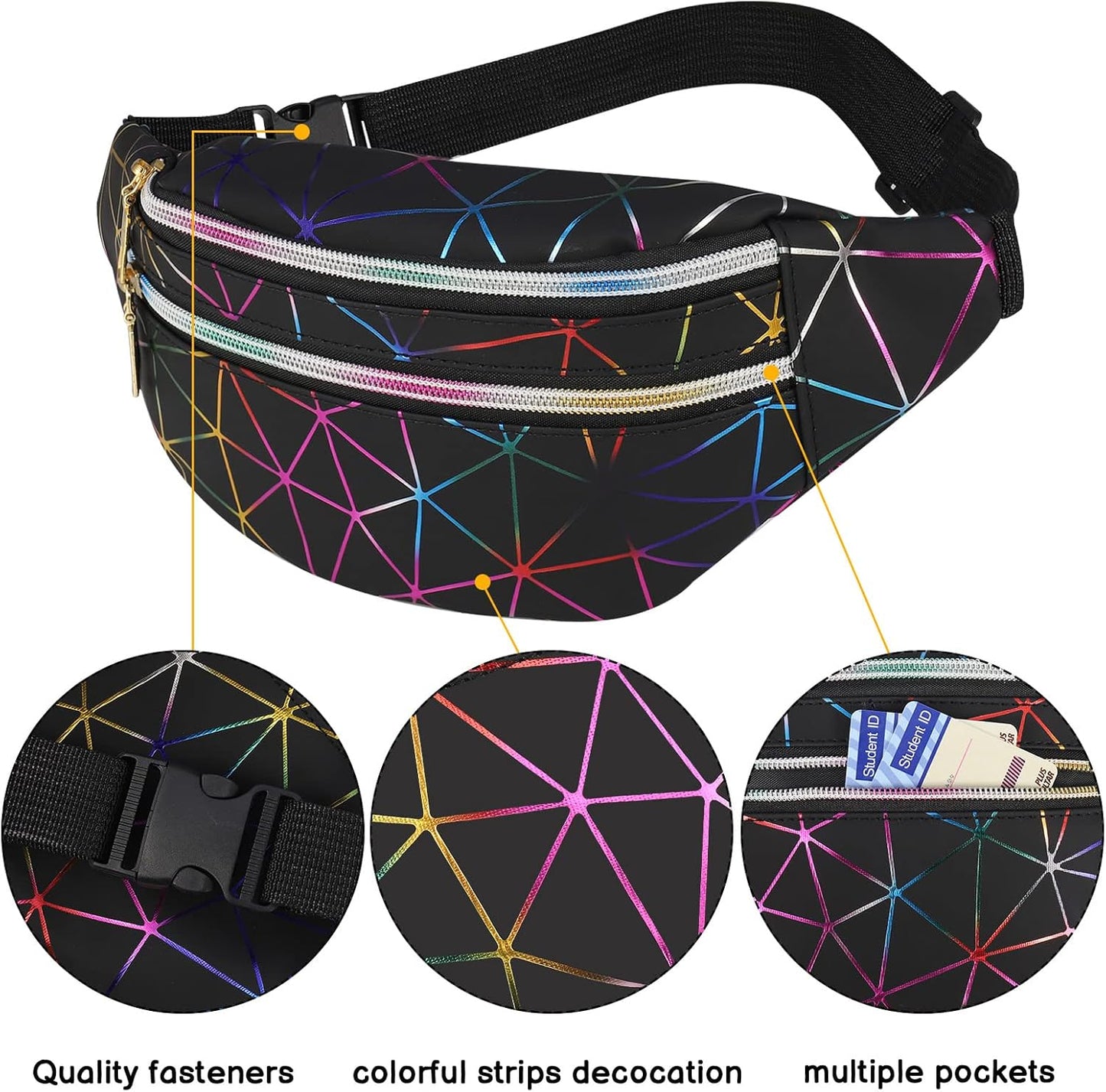 2-Pack Women’s Waterproof Waist Bag – Stylish Fanny Pack