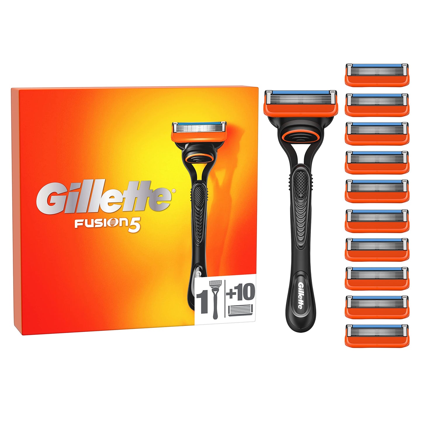 Gillette Fusion 5 Rasierklingen für Rasierer, 18 Ersatzklingen für Nassrasierer Herren mit 5-fach Klinge, Made in Germany
