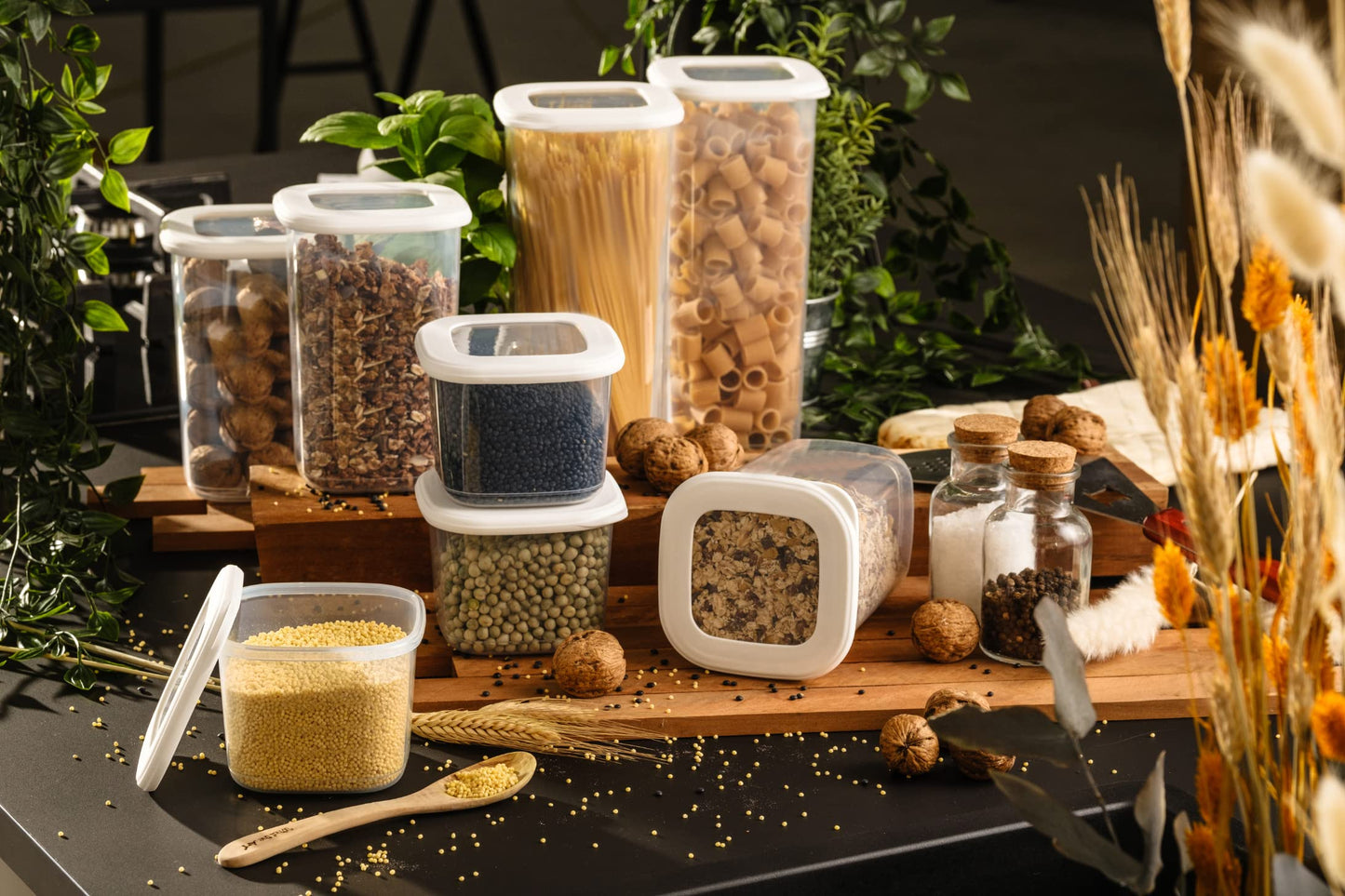 Viwares Vorratsdosen mit Deckel Luftdicht, 12er Vorratsbehälter Set BPA-Frei, Vorratsdose zur Müsli Mehl Aufbewahrung Küche, Praktische Organizer Küche, Frischhaltedosen für Lebensmittelaufbewahrung