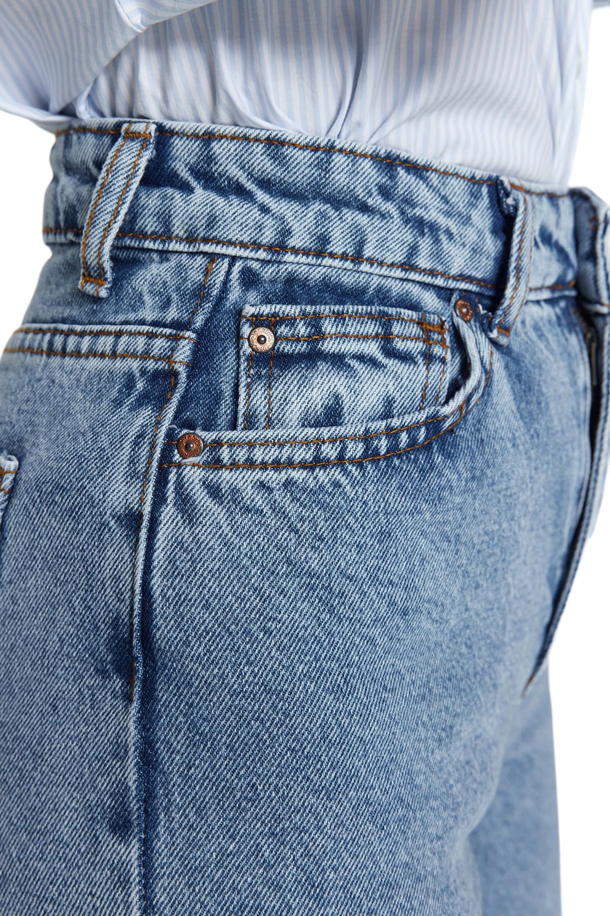 TRENDYOL Women's Straight Mom High Waist Jeans