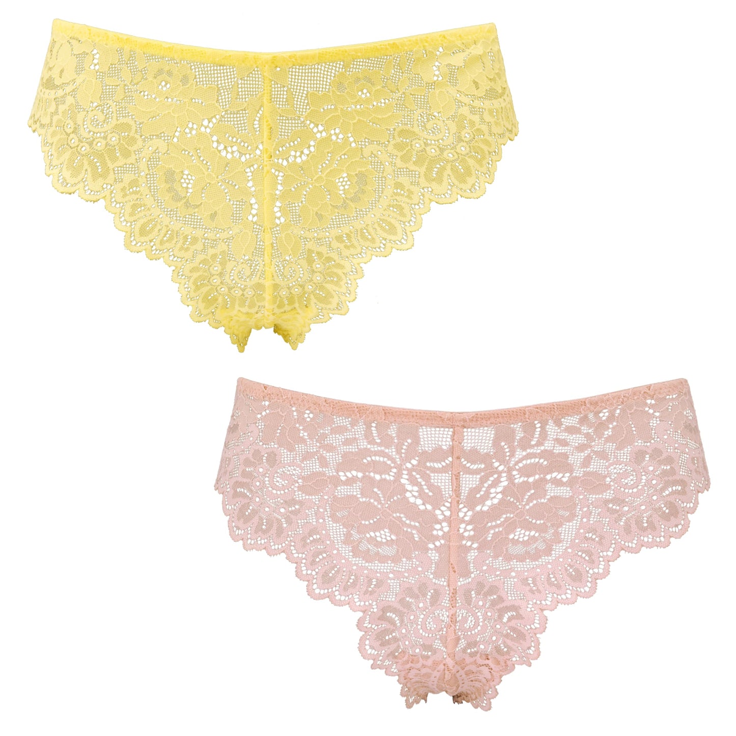 Curve Muse Women's Thong Hipster Underwear Sexy Comfortable - Pack of 2