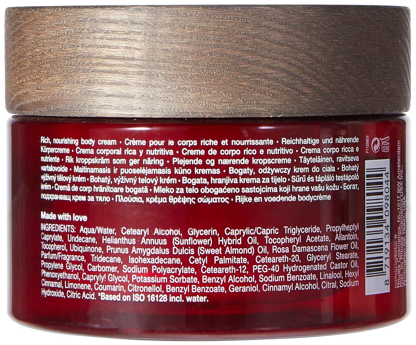 RITUALS The Ritual of Ayurveda Body Cream Soothing & Nourishing Care with Indian Rose Sweet Almond Oil & Himalayan Honey