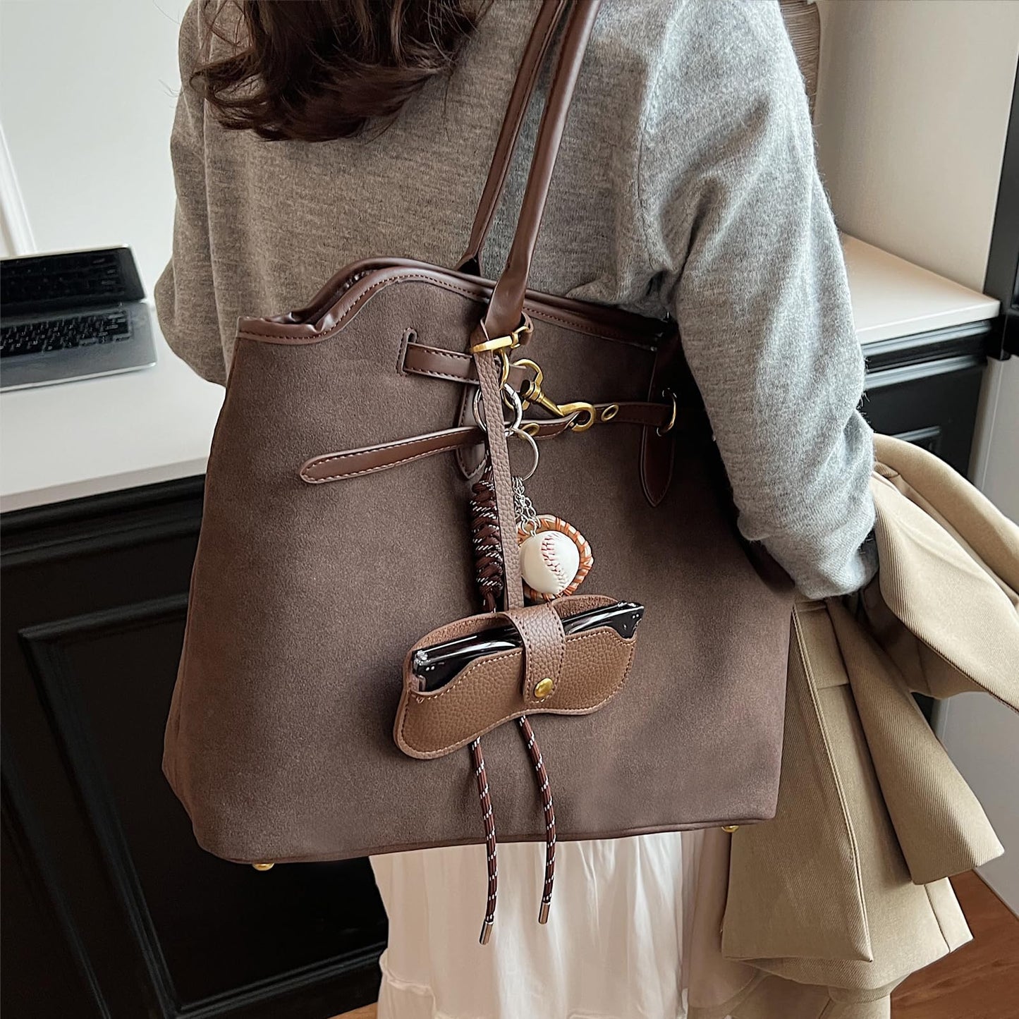 Unisoul Suede Handbag for Women