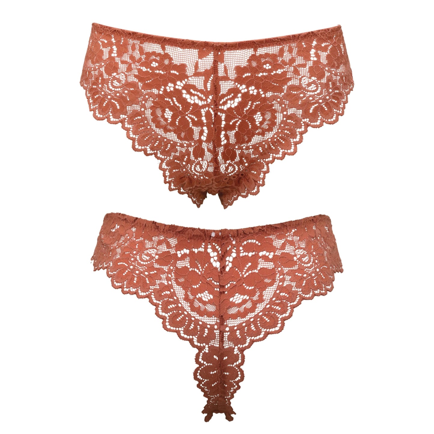 Curve Muse Women's Thong Hipster Underwear Sexy Comfortable - Pack of 2