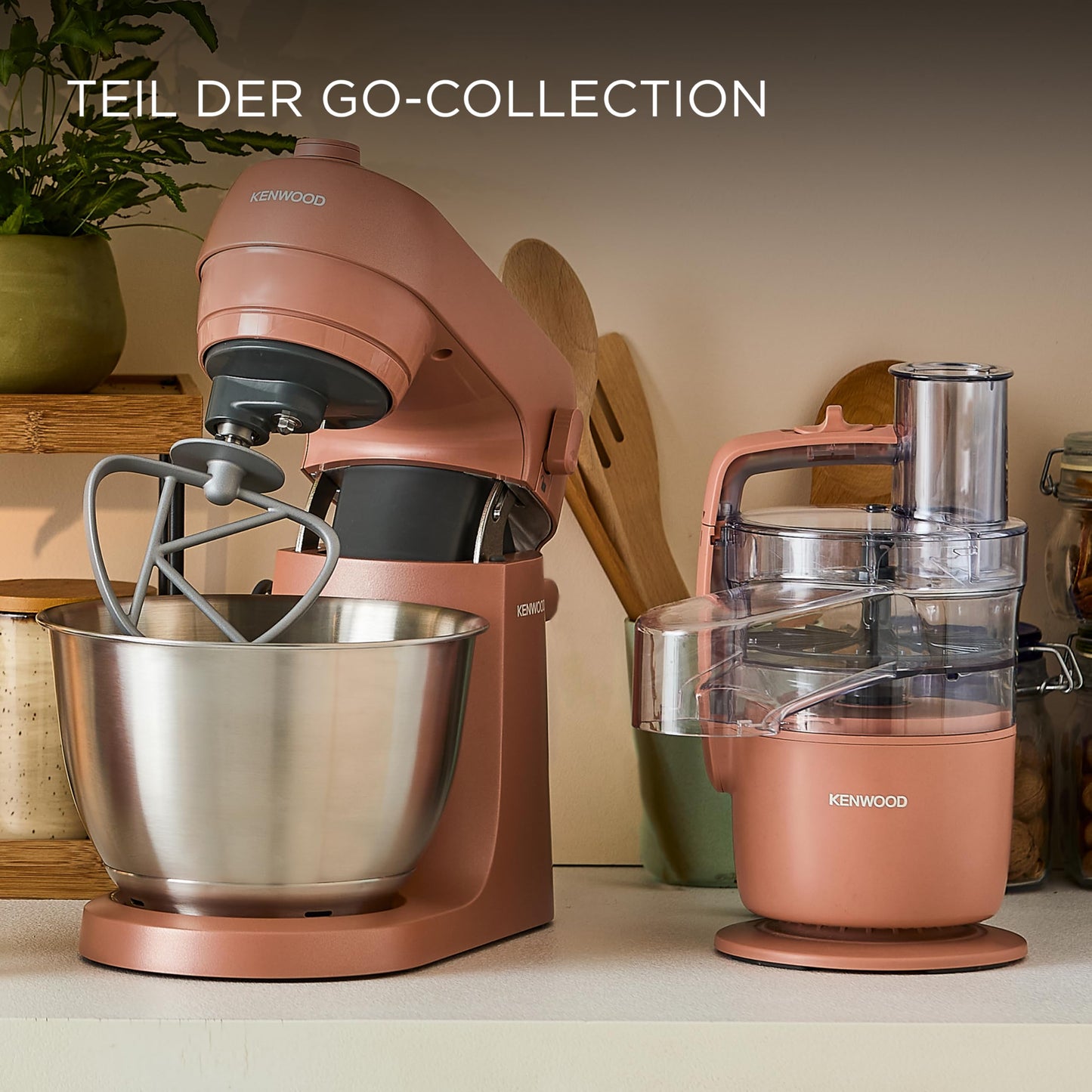 Kenwood MultiPro Go FDP22.130GY, Kompakt-Küchenmaschine nur 30cm hoch, zum Schneiden, Reiben, Pürieren und Teig Kneten, Express-Serve, 1,3 l Arbeitsbehälter, 650 W, Blau