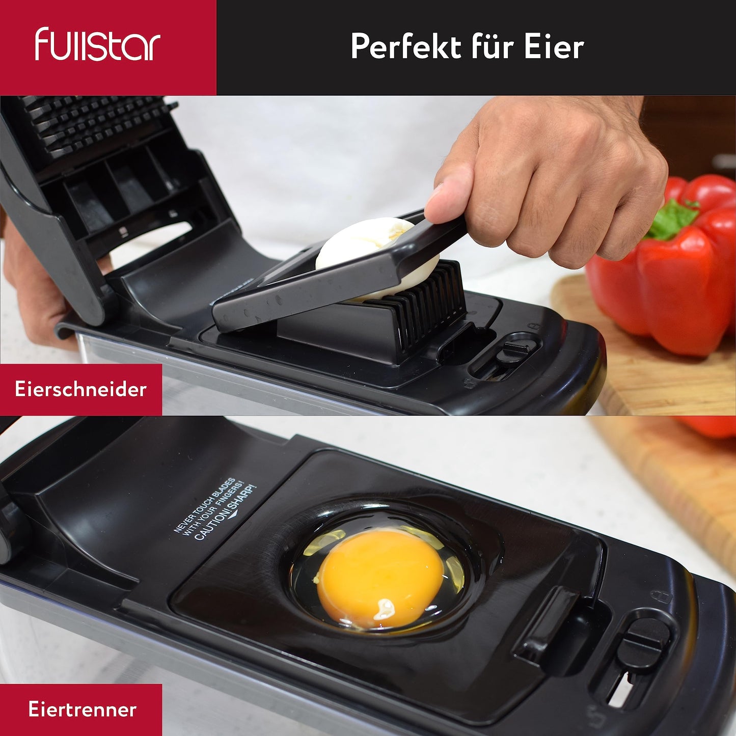 Gemüseschneider Spiralschneider Gemüsehobel - Gemüse Schneider Zwiebelschneider Kartoffelschneider Obstschneider - Vegetable Chopper Cutter Dicer (4-in-1 - Weiß)