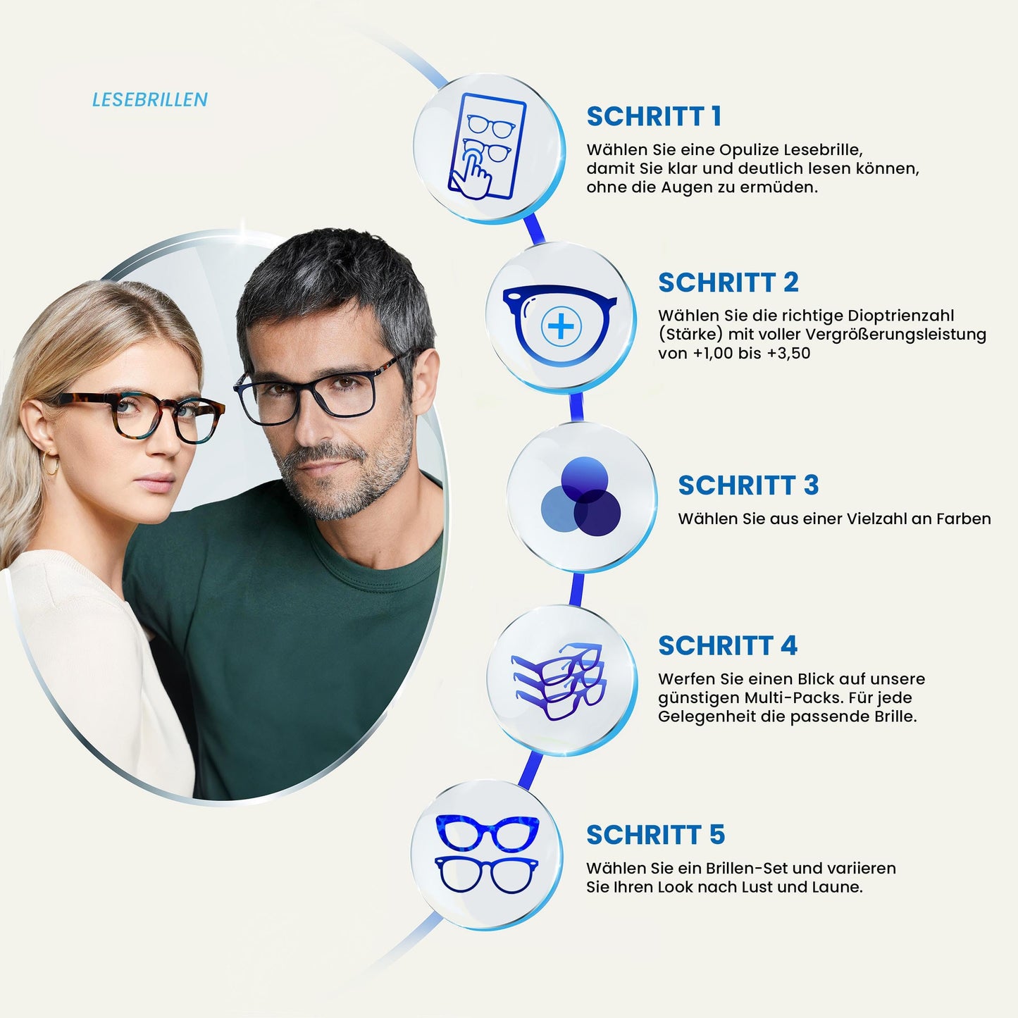 Die Lesebrille Unternehmen Schwarz Leicht Komfortables Leser Wert 4er-Pack Designer Stil Herren Frauen UVR4PK032 +1,50