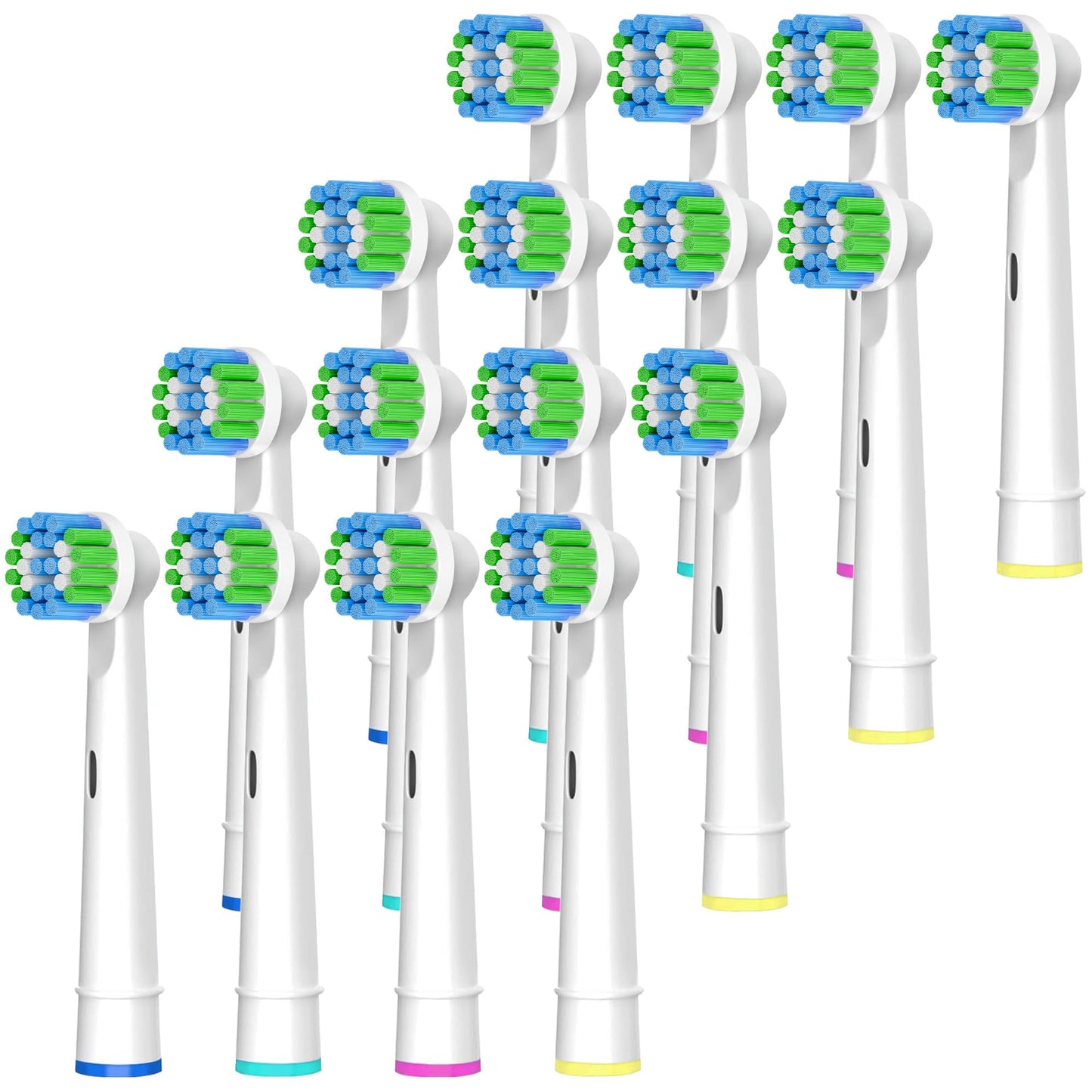 16 Stück Precision Aufsteckbürsten Kompatibel mit Oral B Elektrische Zahnbürsten. 8er Weiß und 8er Schwarz. von Betterchoi