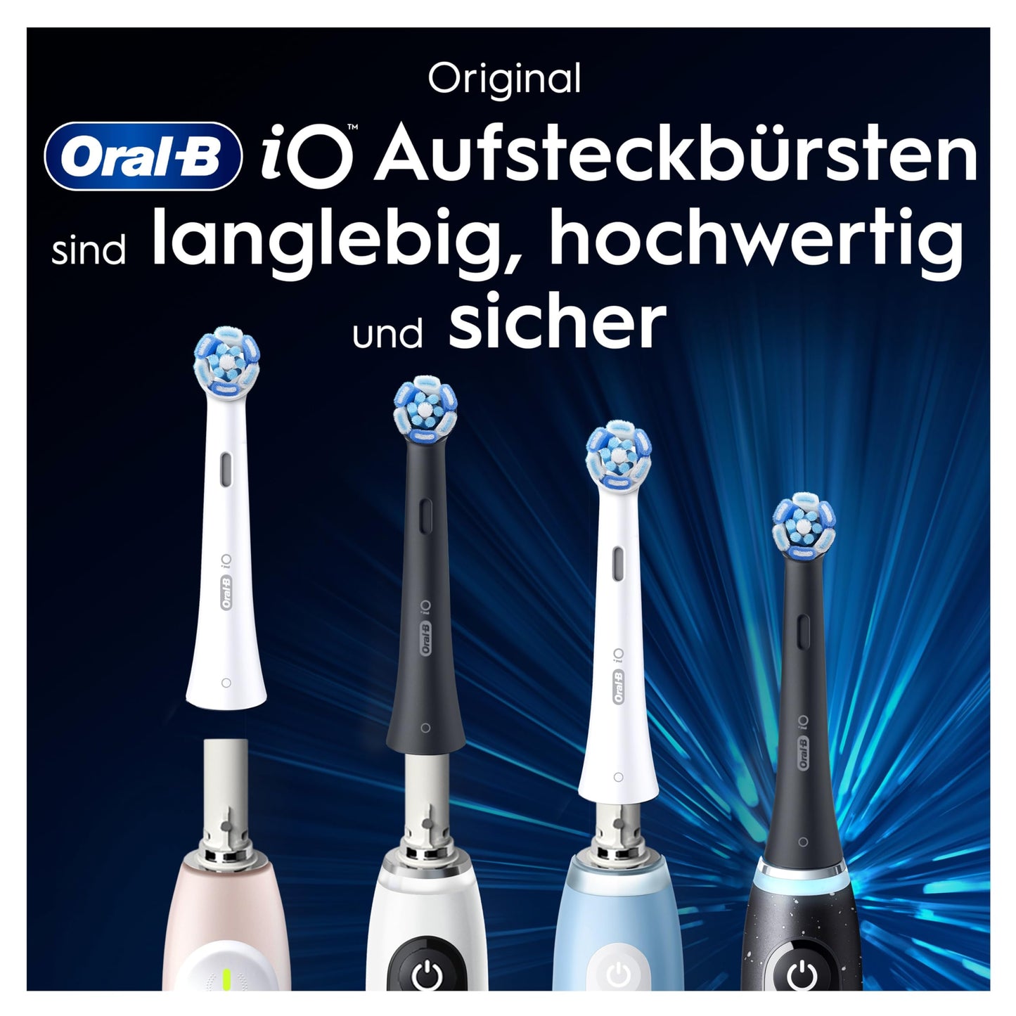 Oral-B iO Ultimative Reinigung Aufsteckbürsten für elektrische Zahnbürste, 10 Stück, ultimative Zahnreinigung, Zahnbürstenaufsatz für Oral-B Zahnbürsten, briefkastenfähige Verpackung, schwarz