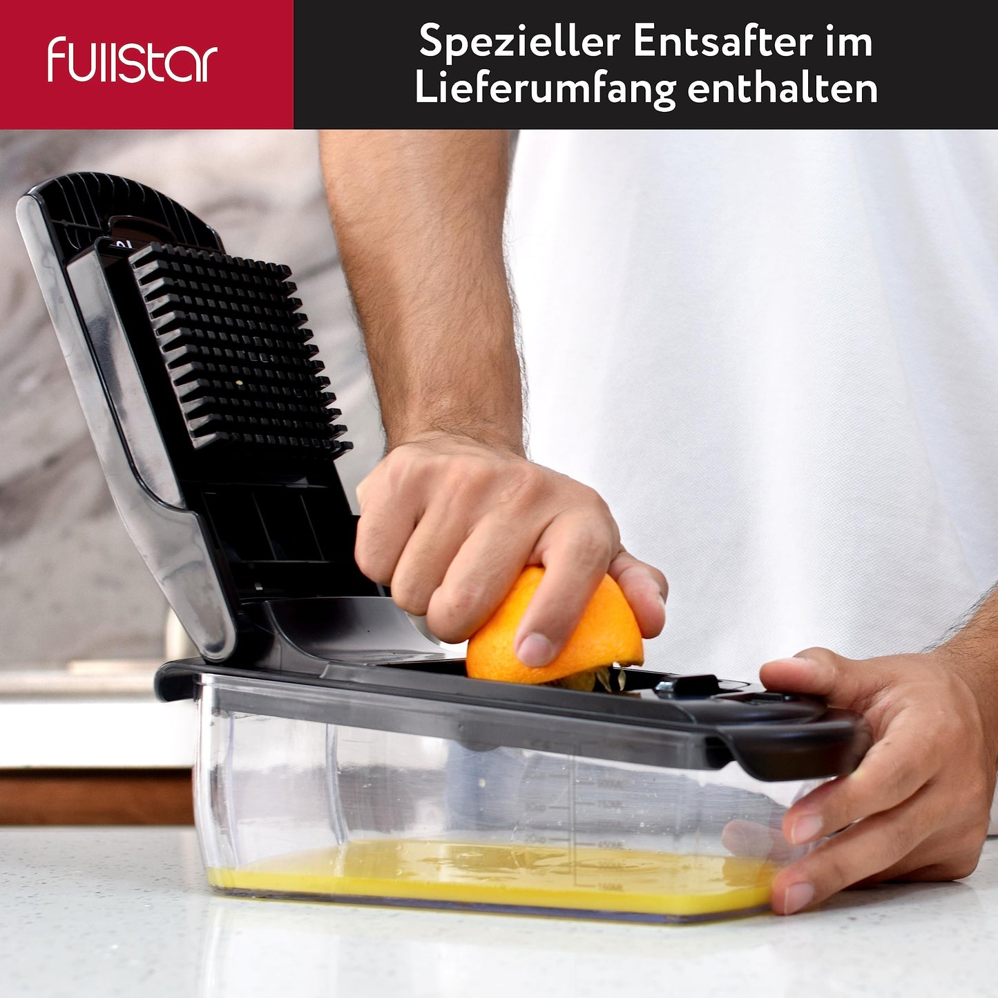 Gemüseschneider Spiralschneider Gemüsehobel - Gemüse Schneider Zwiebelschneider Kartoffelschneider Obstschneider - Vegetable Chopper Cutter Dicer (4-in-1 - Weiß)