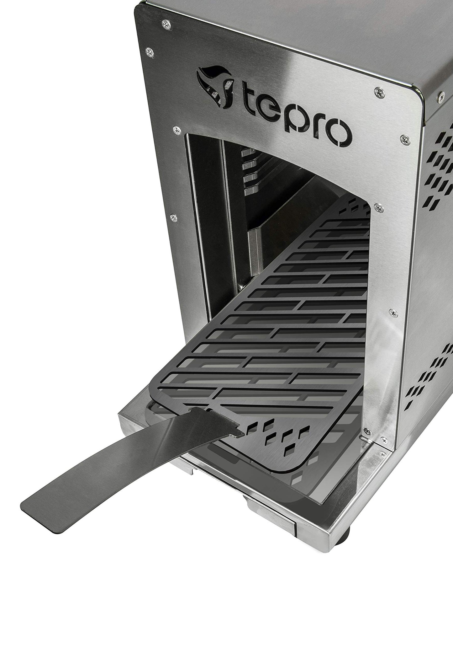 tepro steak grill Toronto, ceramic infrared burner with 3 kW power, 800 degrees gas, dimensions approx. 23 x 56 x 40.5 cm, silver