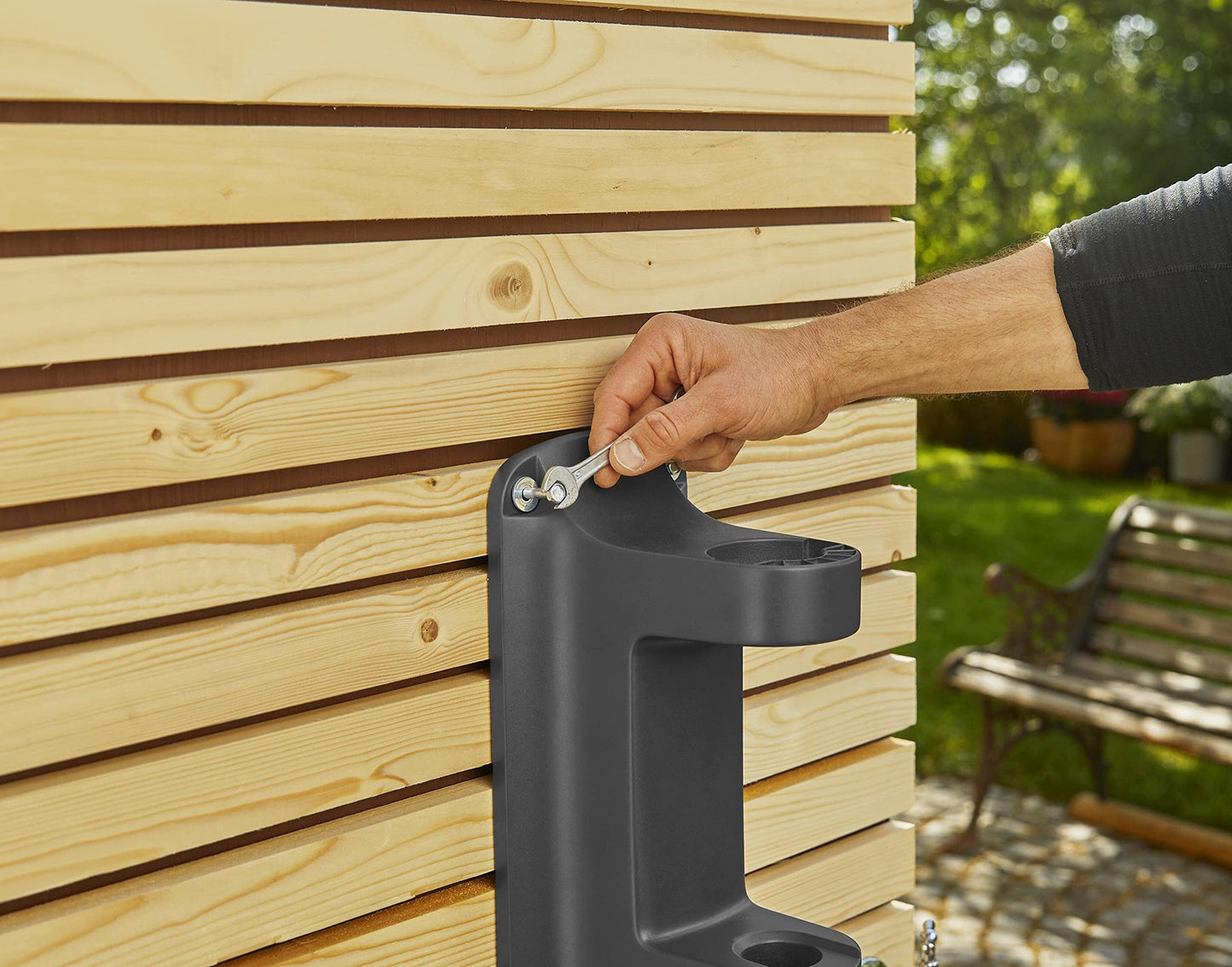 Wand-Schlauchbox Rollup L (weiß) 30 m inkl. ecoPulse Reinigungsspritze